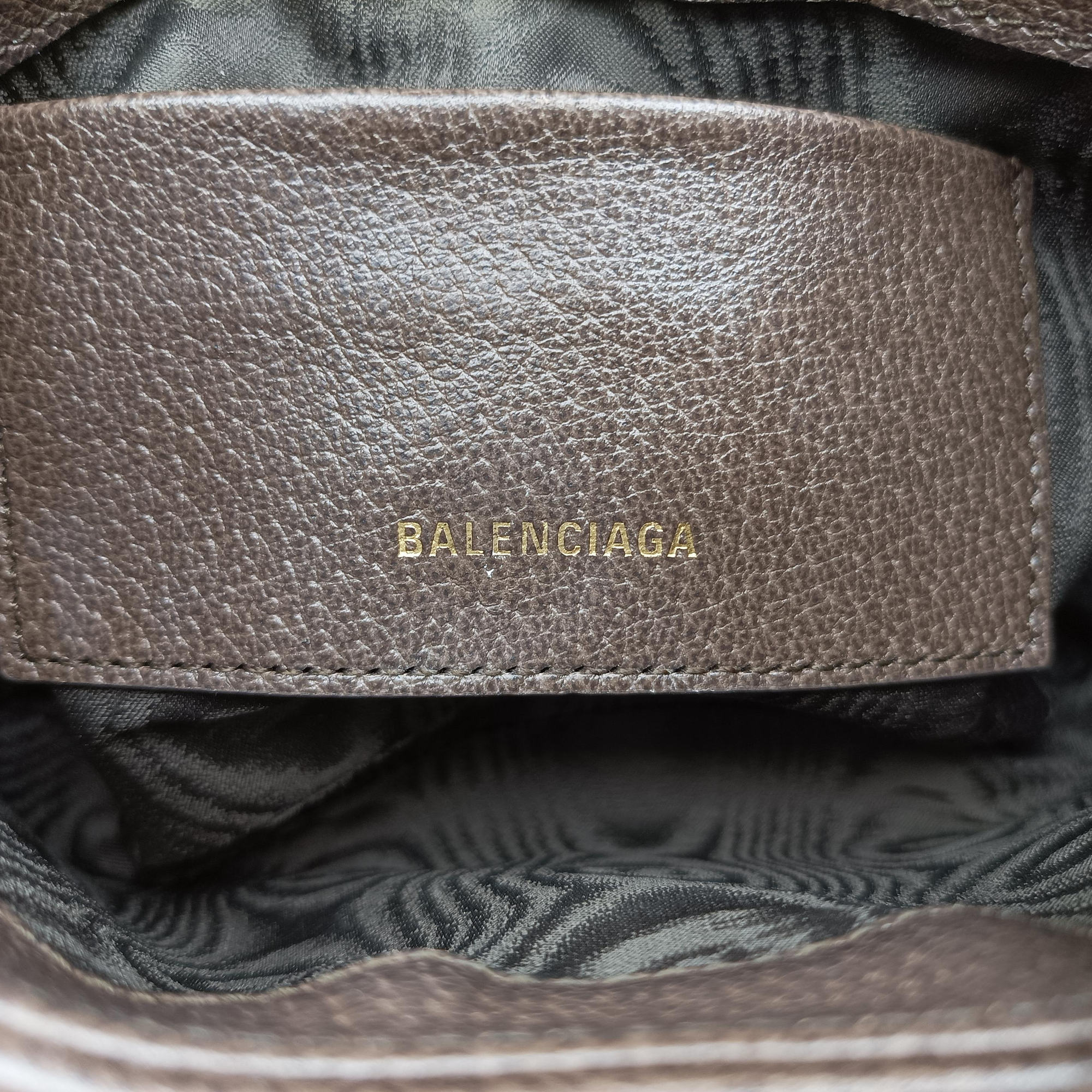 Pre-owned Balenciaga The Hacker Jackie brown x beige x multicolor PVC coated canvas×leather 680132 shoulderbag | stylenewstar