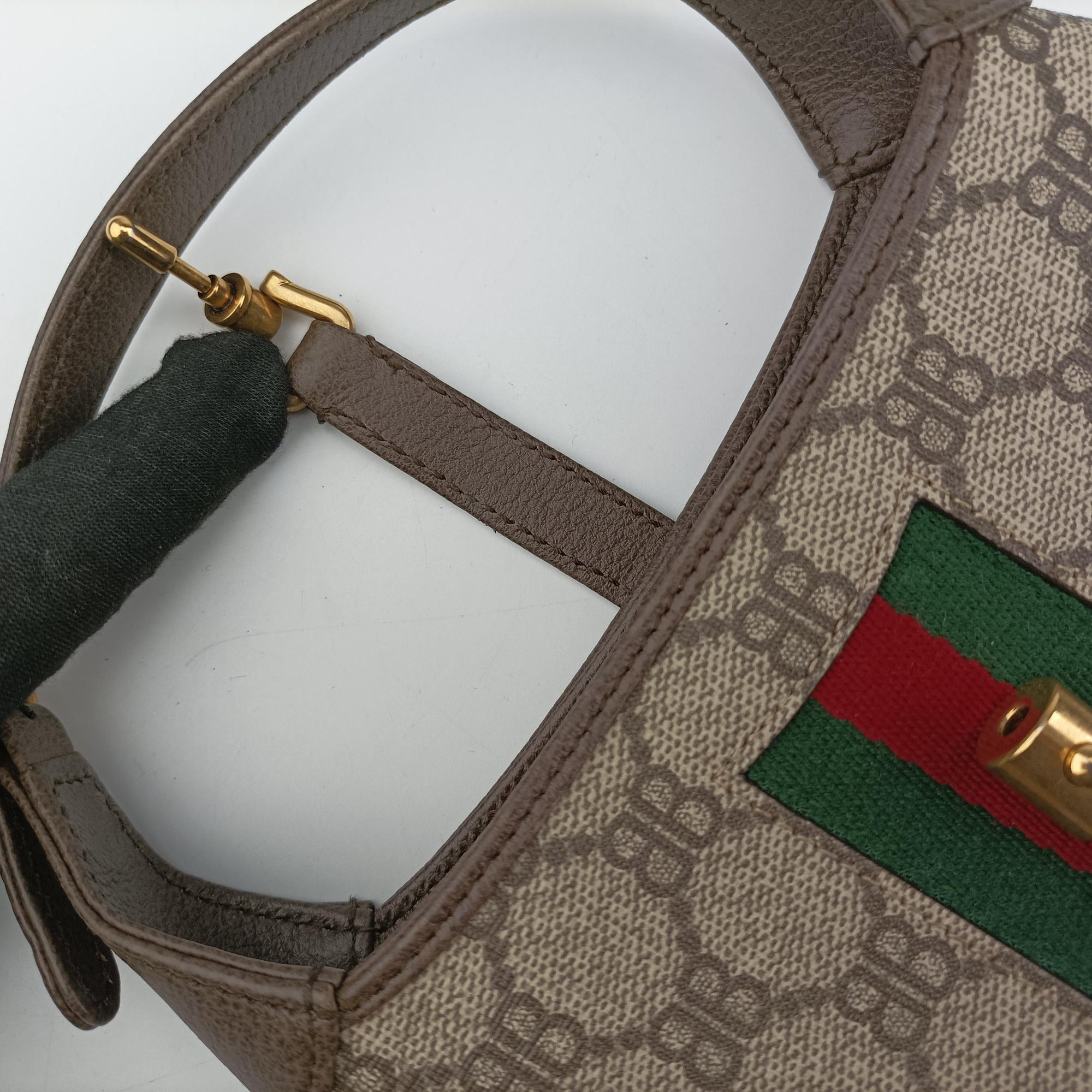 Pre-owned Balenciaga The Hacker Jackie brown x beige x multicolor PVC coated canvas×leather 680132 shoulderbag | stylenewstar