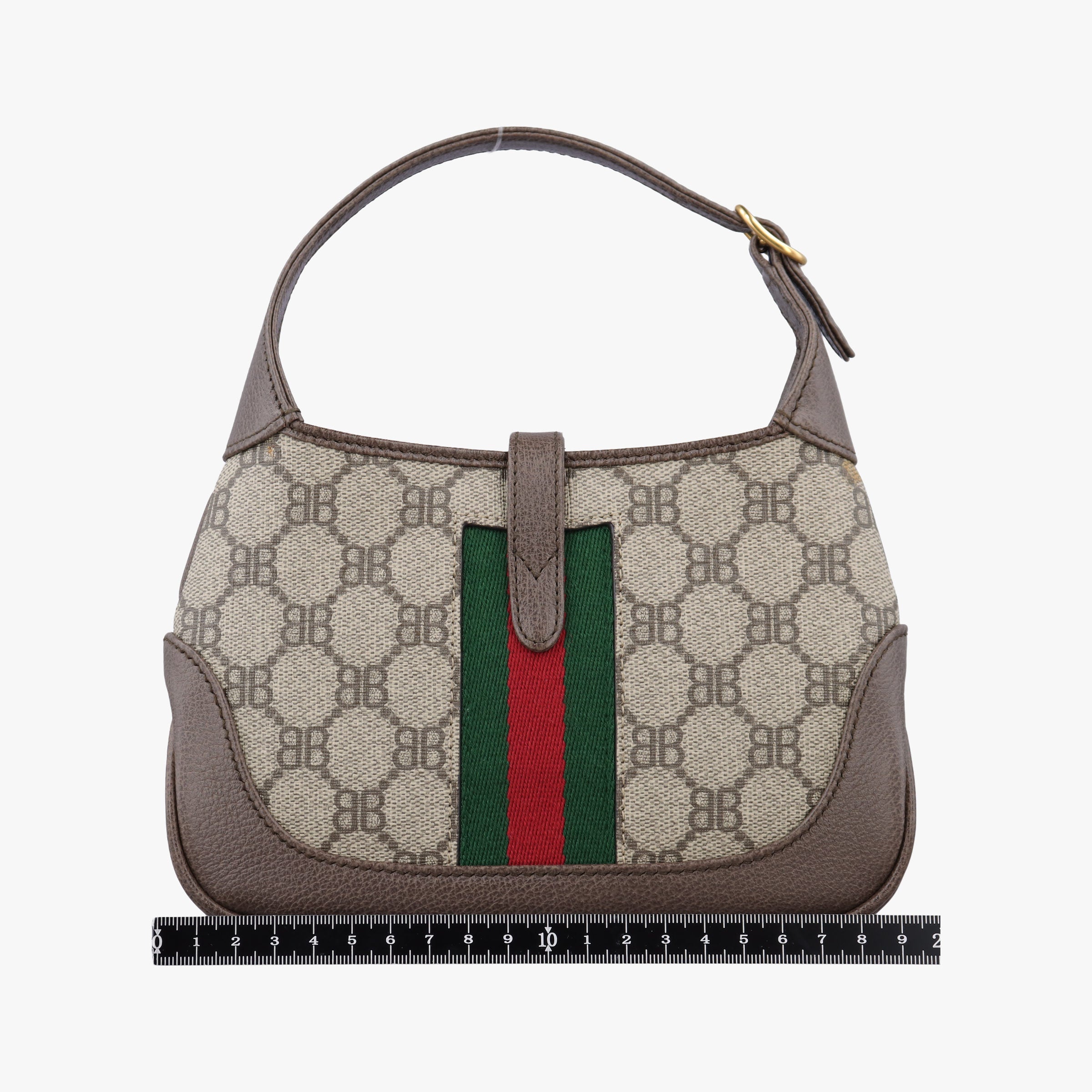 Pre-owned Balenciaga The Hacker Jackie brown x beige x multicolor PVC coated canvas×leather 680132 shoulderbag | stylenewstar