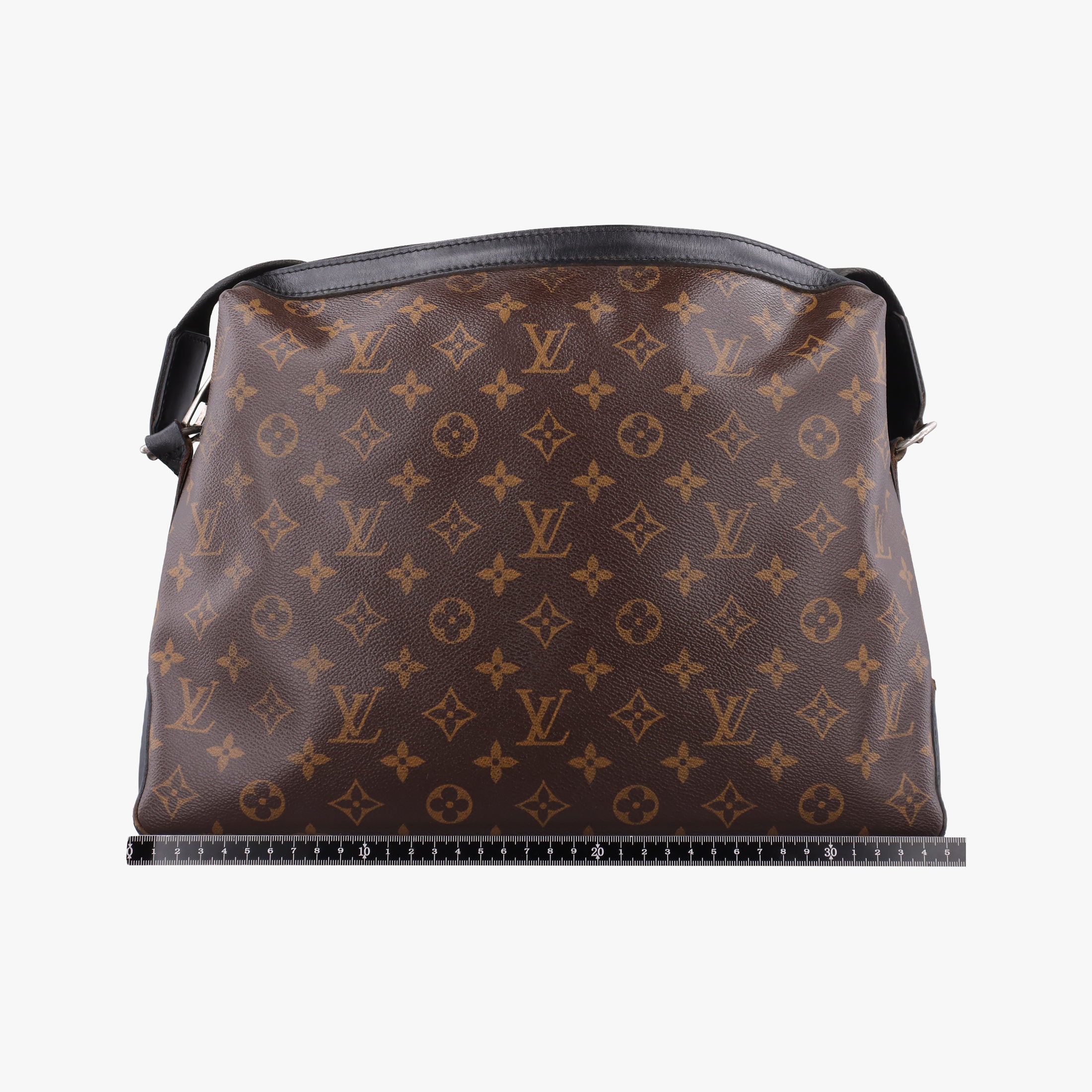Pre-owned Louis Vuitton TORRES Brown×black Monogram Macassar×calf leather M40387 shoulderbag | stylenewstar