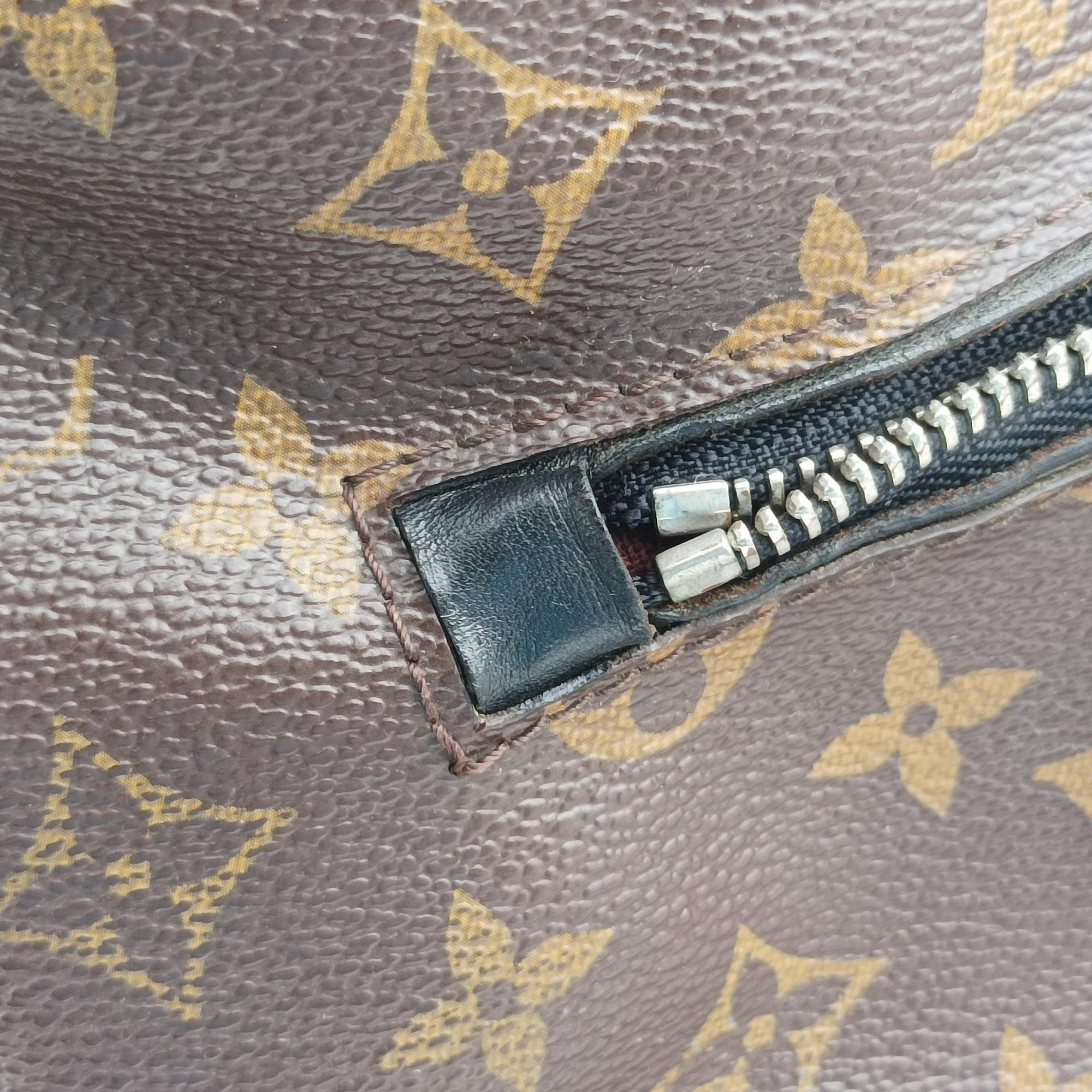 Pre-owned Louis Vuitton TORRES Brown×black Monogram Macassar×calf leather M40387 shoulderbag | stylenewstar