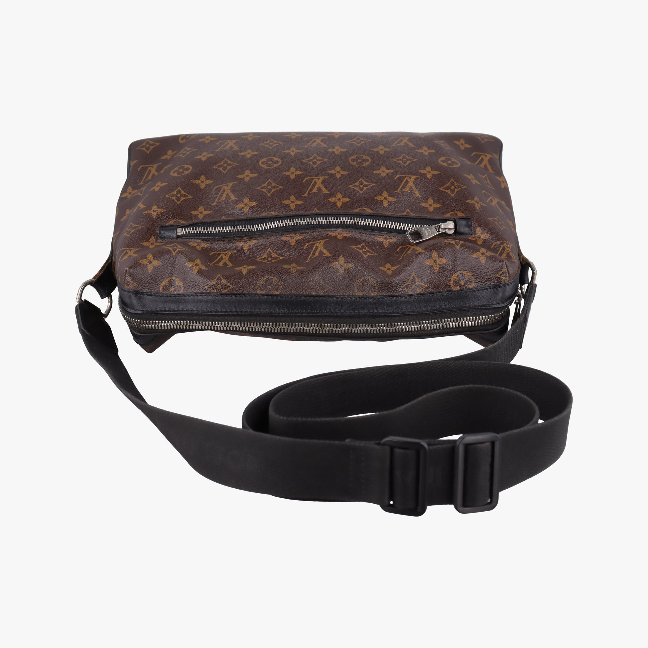 Pre-owned Louis Vuitton TORRES Brown×black Monogram Macassar×calf leather M40387 shoulderbag | stylenewstar