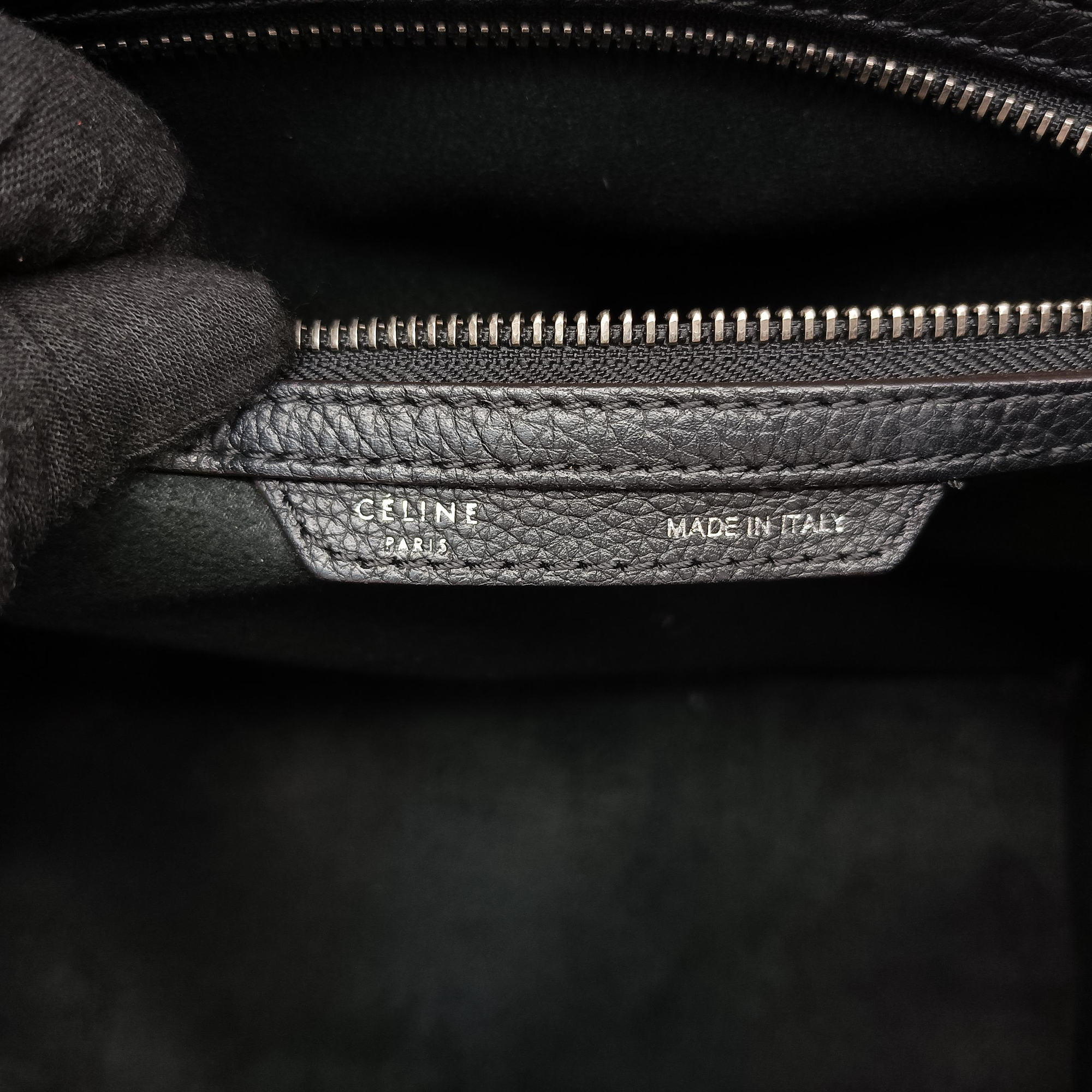 Secondhand Celine Luggage Mini Shopper Black Leather  handbag | stylenewstar