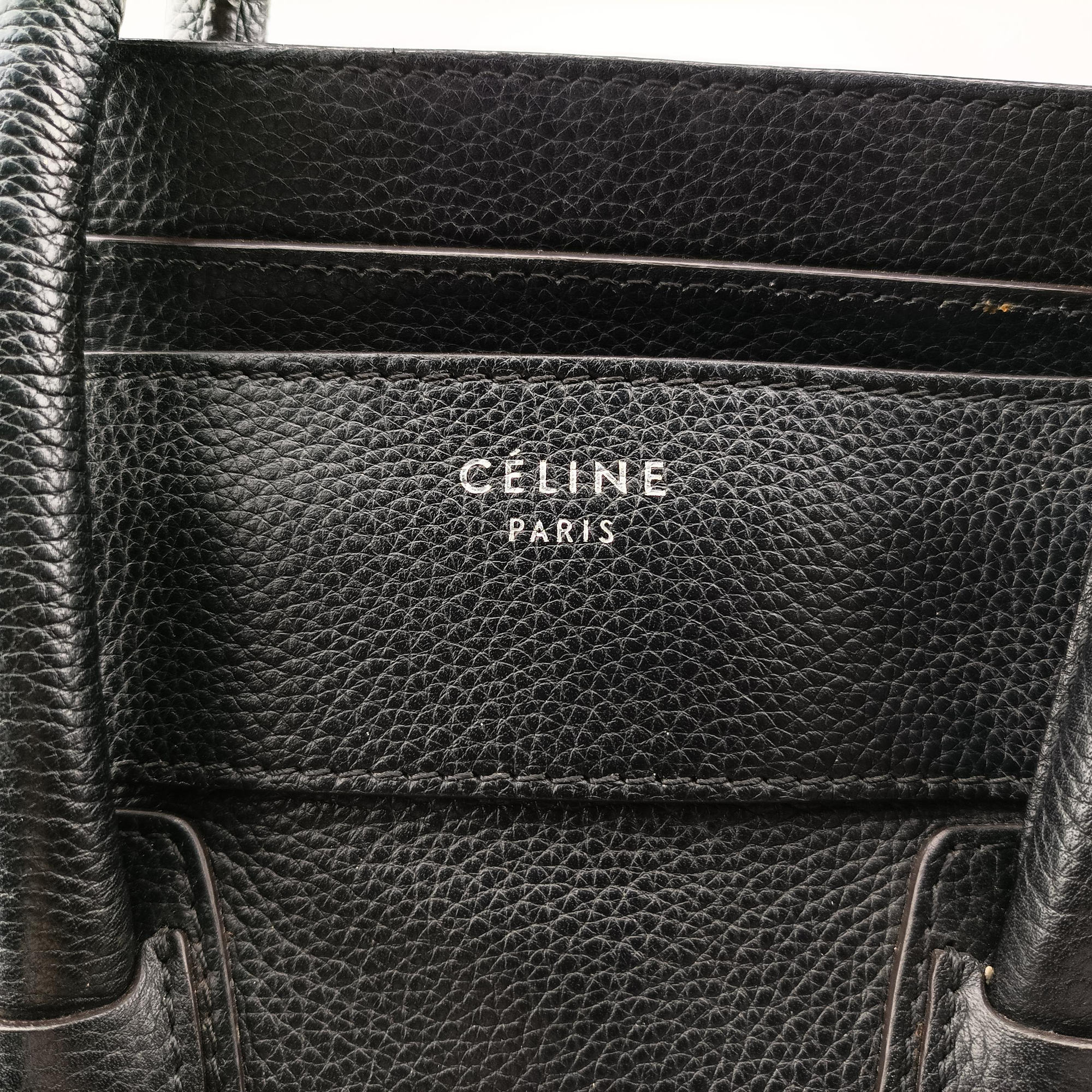 Secondhand Celine Luggage Mini Shopper Black Leather  handbag | stylenewstar