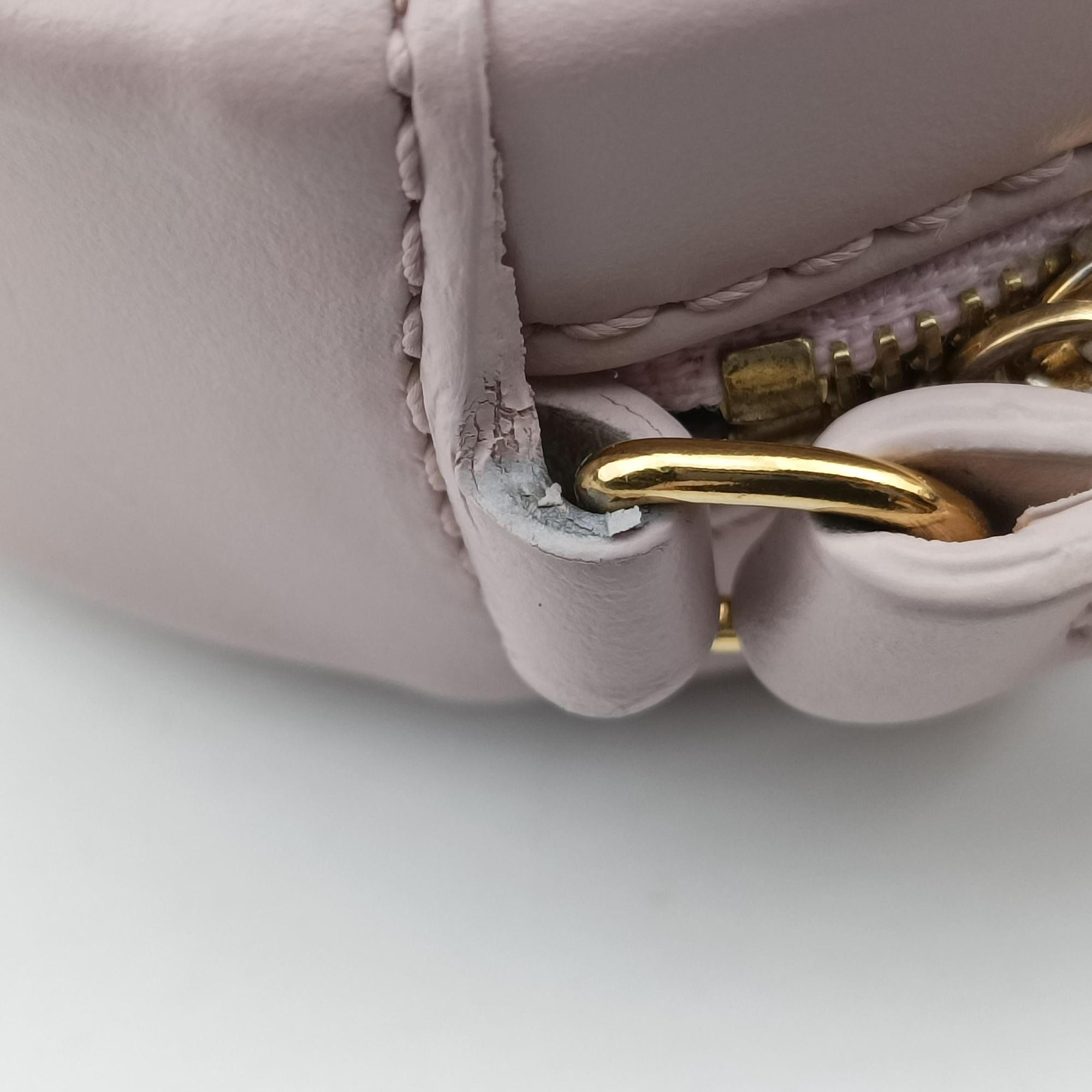 Pre-owned Celine Oval Purse Cuir Triomphe Pink Leather  shoulderbag | stylenewstar