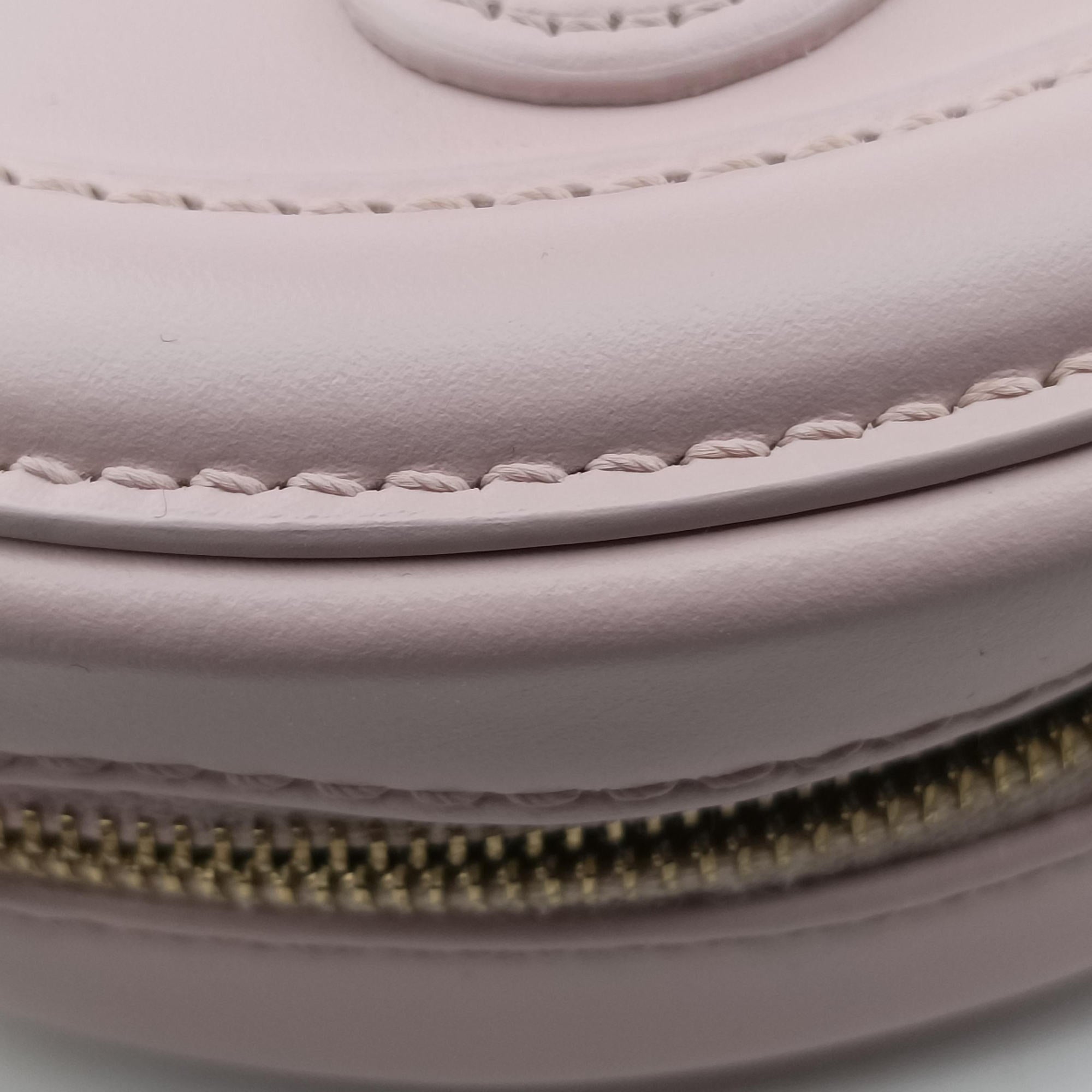 Pre-owned Celine Oval Purse Cuir Triomphe Pink Leather  shoulderbag | stylenewstar