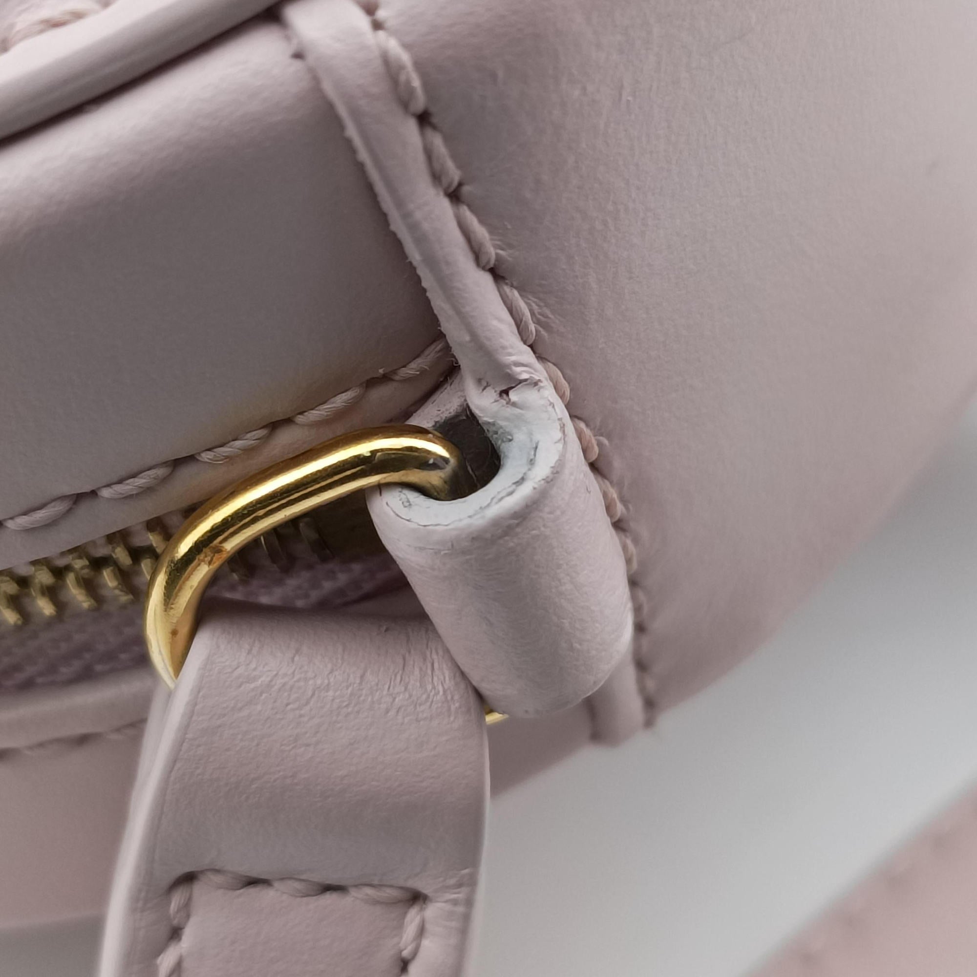 Pre-owned Celine Oval Purse Cuir Triomphe Pink Leather  shoulderbag | stylenewstar