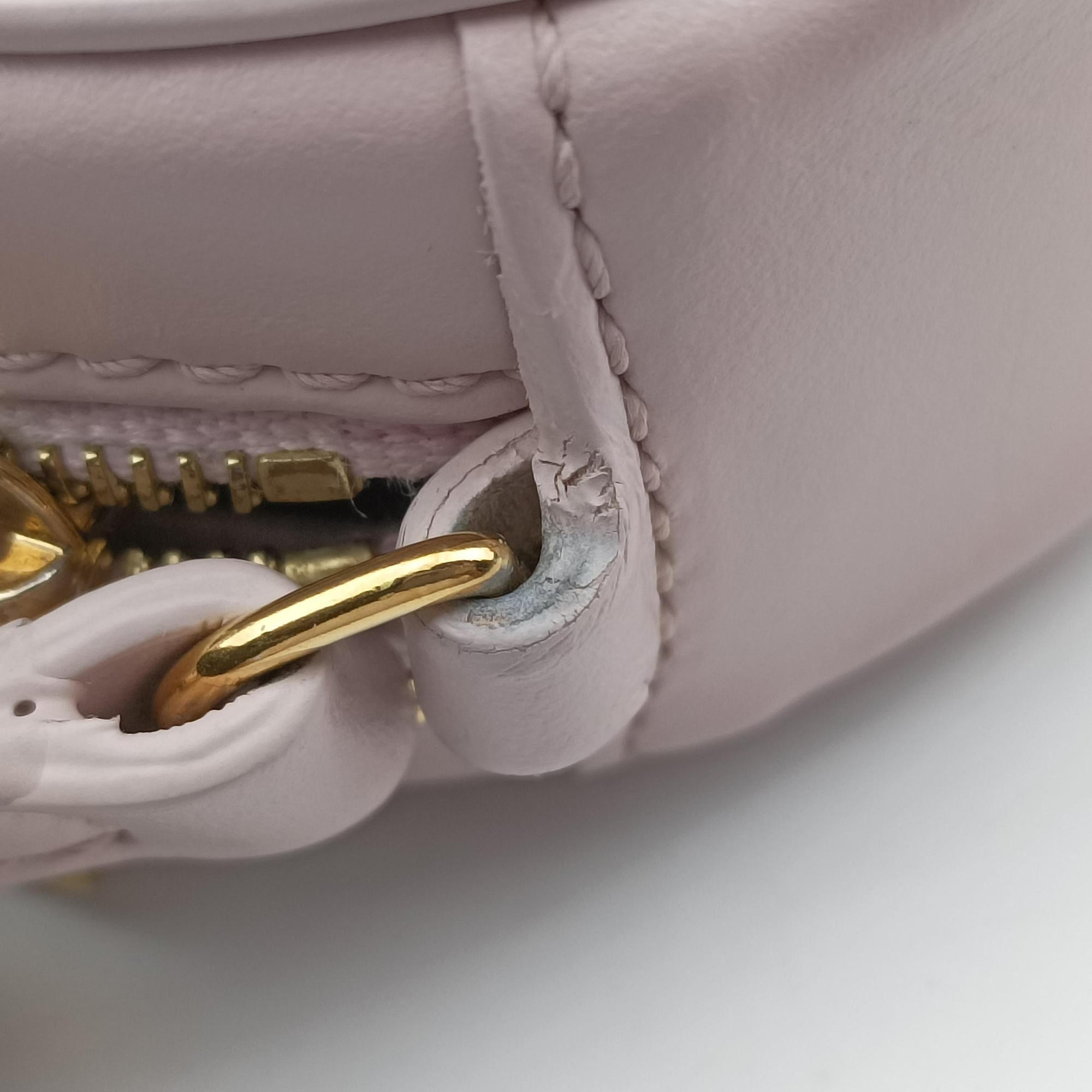 Pre-owned Celine Oval Purse Cuir Triomphe Pink Leather  shoulderbag | stylenewstar