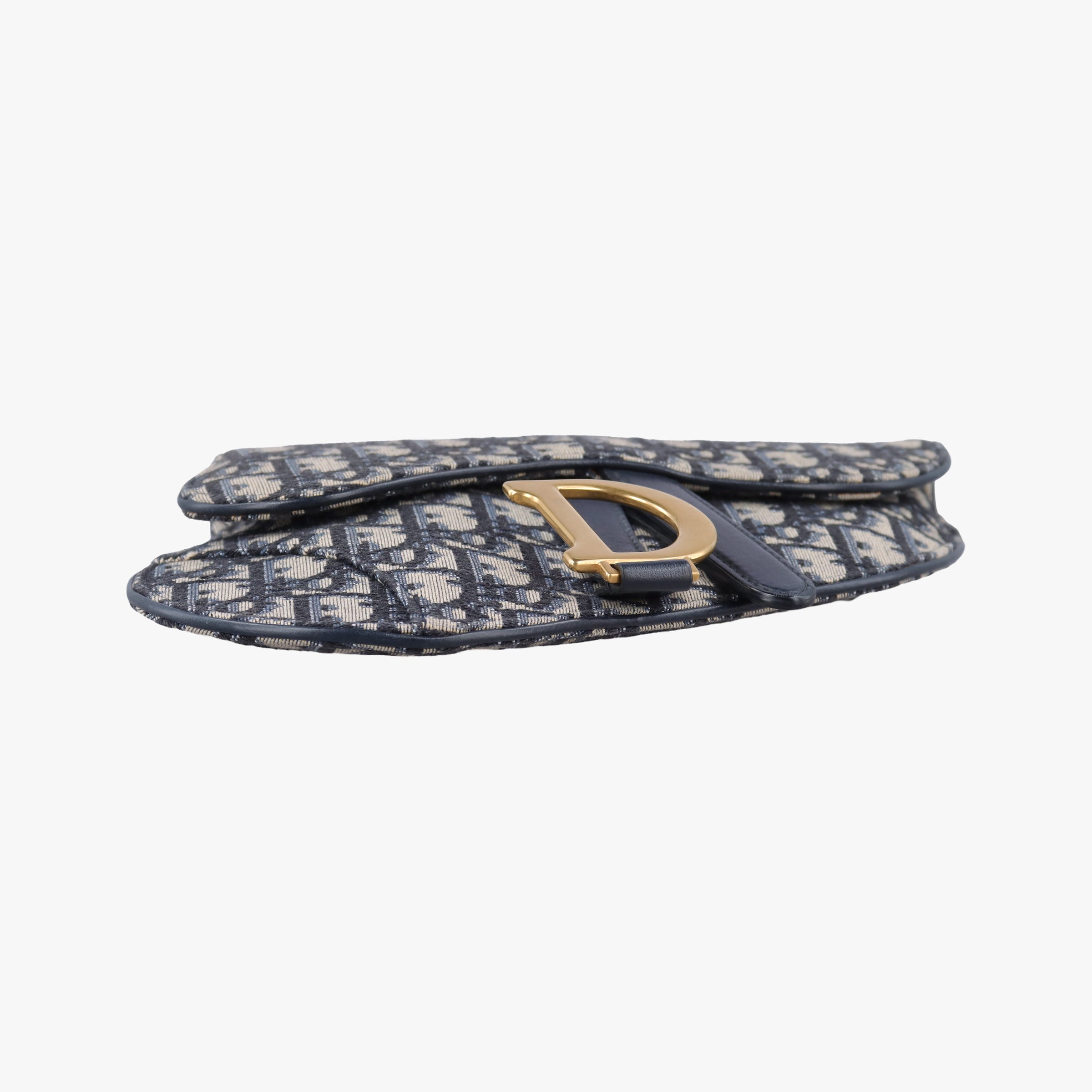 Secondhand Christian Dior Saddle Gray×Navy Jacquard  bum bag/waist bag | stylenewstar