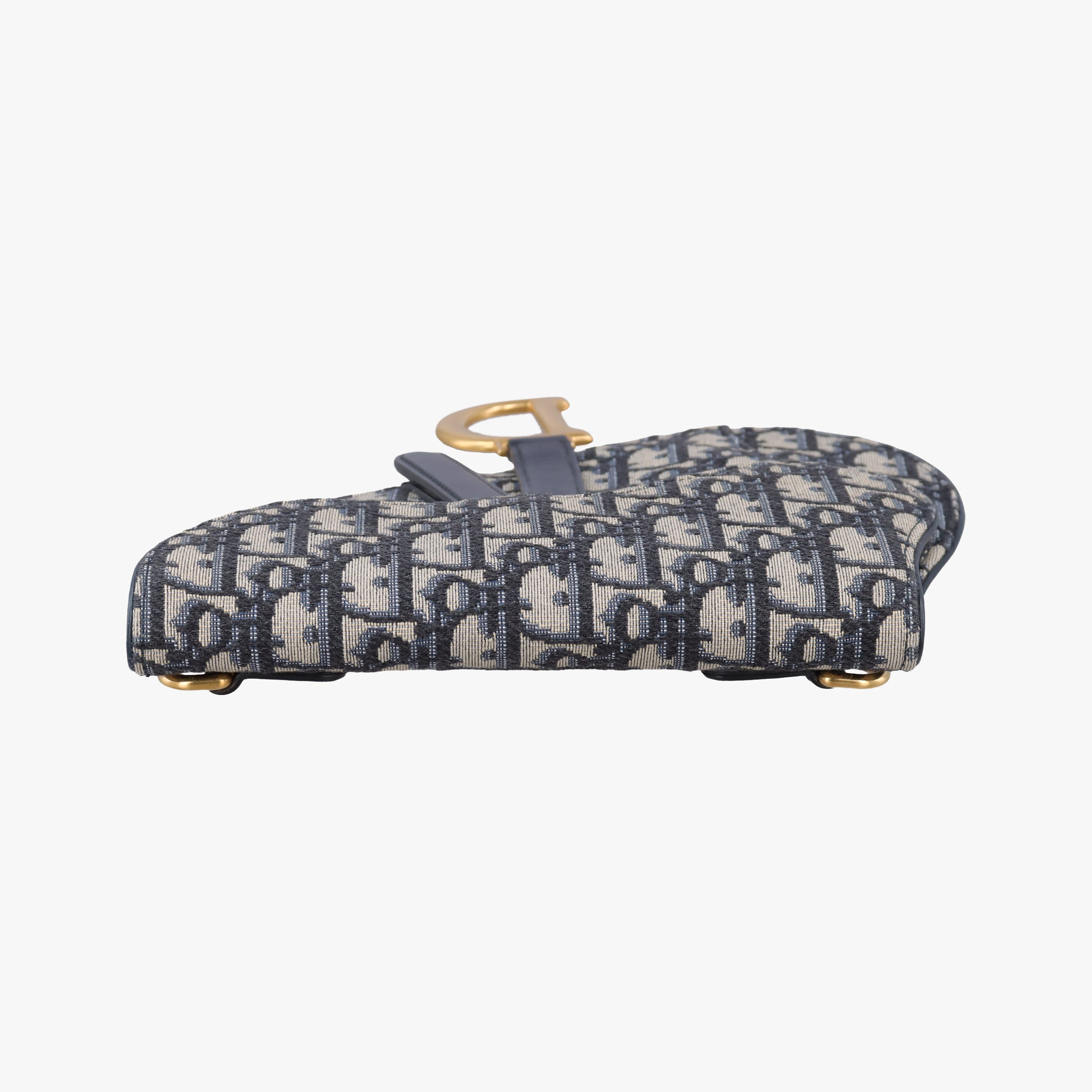 Secondhand Christian Dior Saddle Gray×Navy Jacquard  bum bag/waist bag | stylenewstar