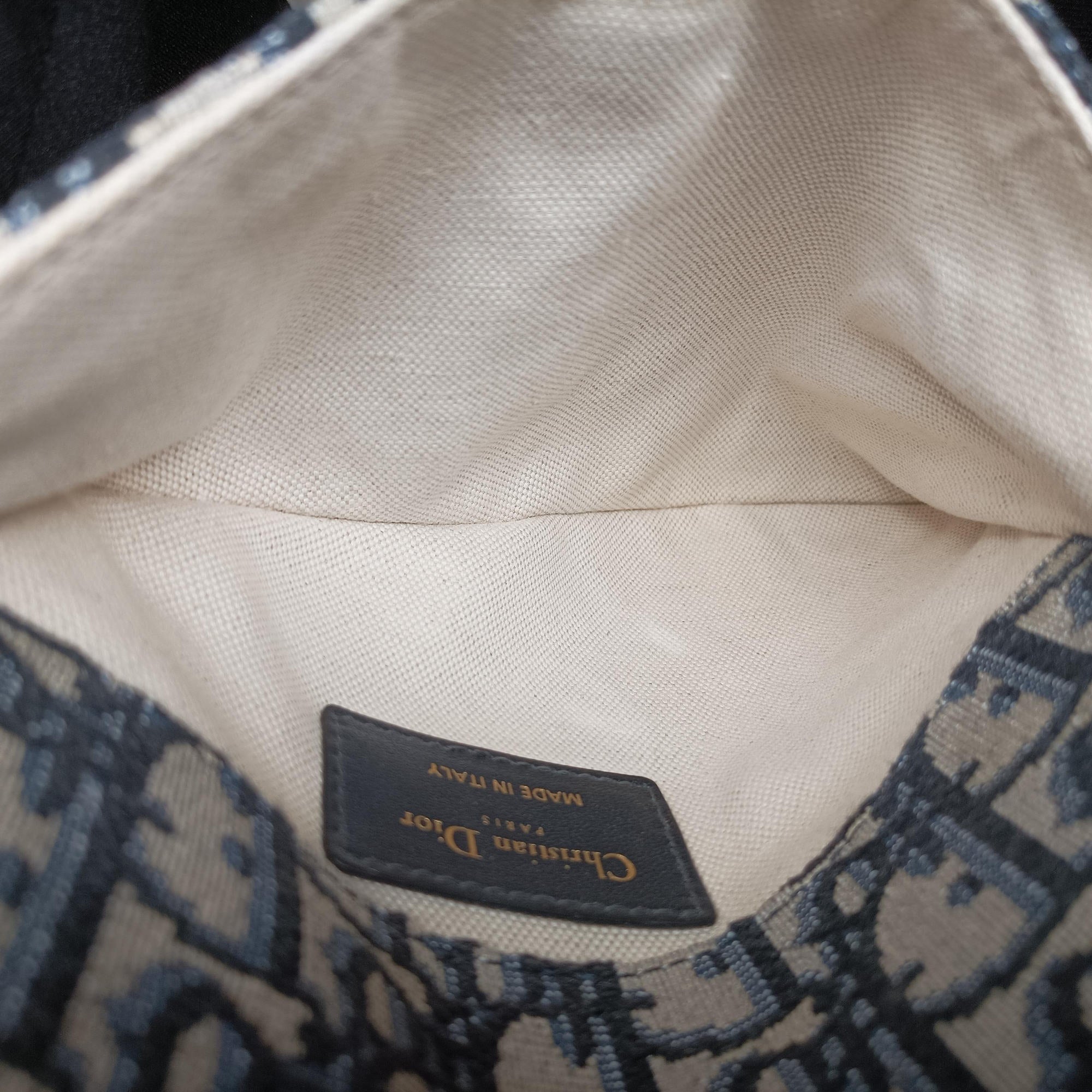 Secondhand Christian Dior Saddle Gray×Navy Jacquard  bum bag/waist bag | stylenewstar