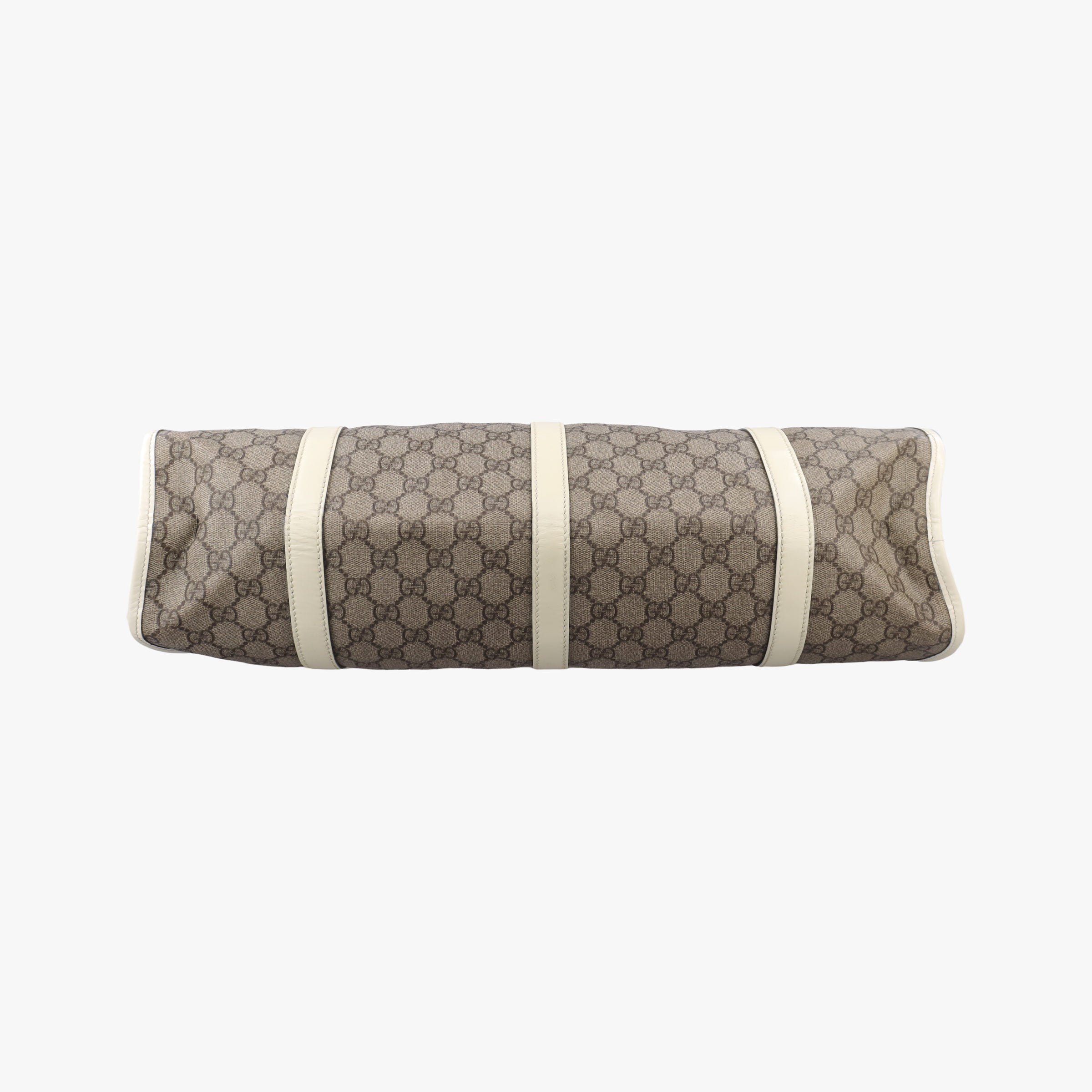 Pre-owned Gucci New Jackie Brown×White PVC coated canvas×Leather 203493 handbag | stylenewstar