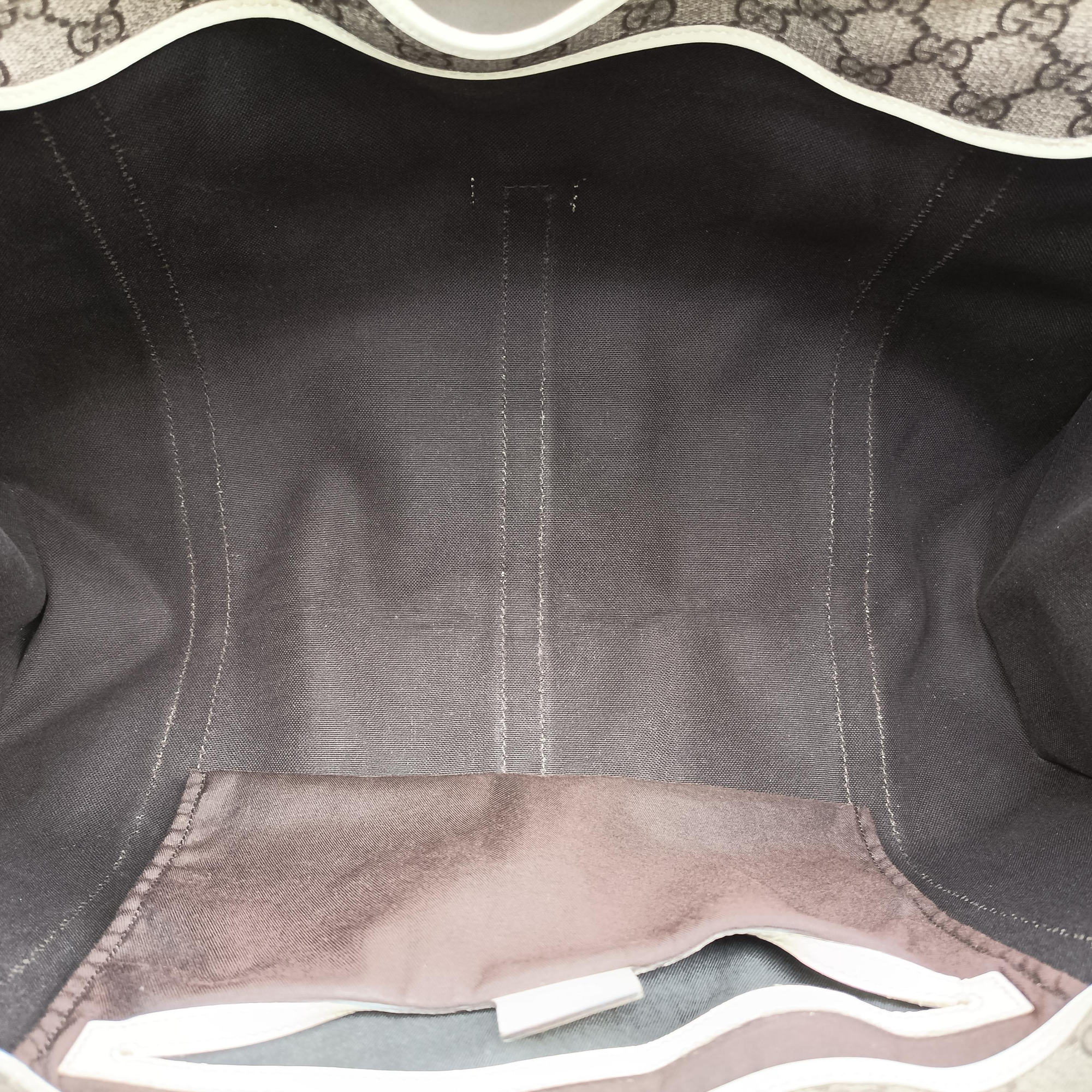 Pre-owned Gucci New Jackie Brown×White PVC coated canvas×Leather 203493 handbag | stylenewstar
