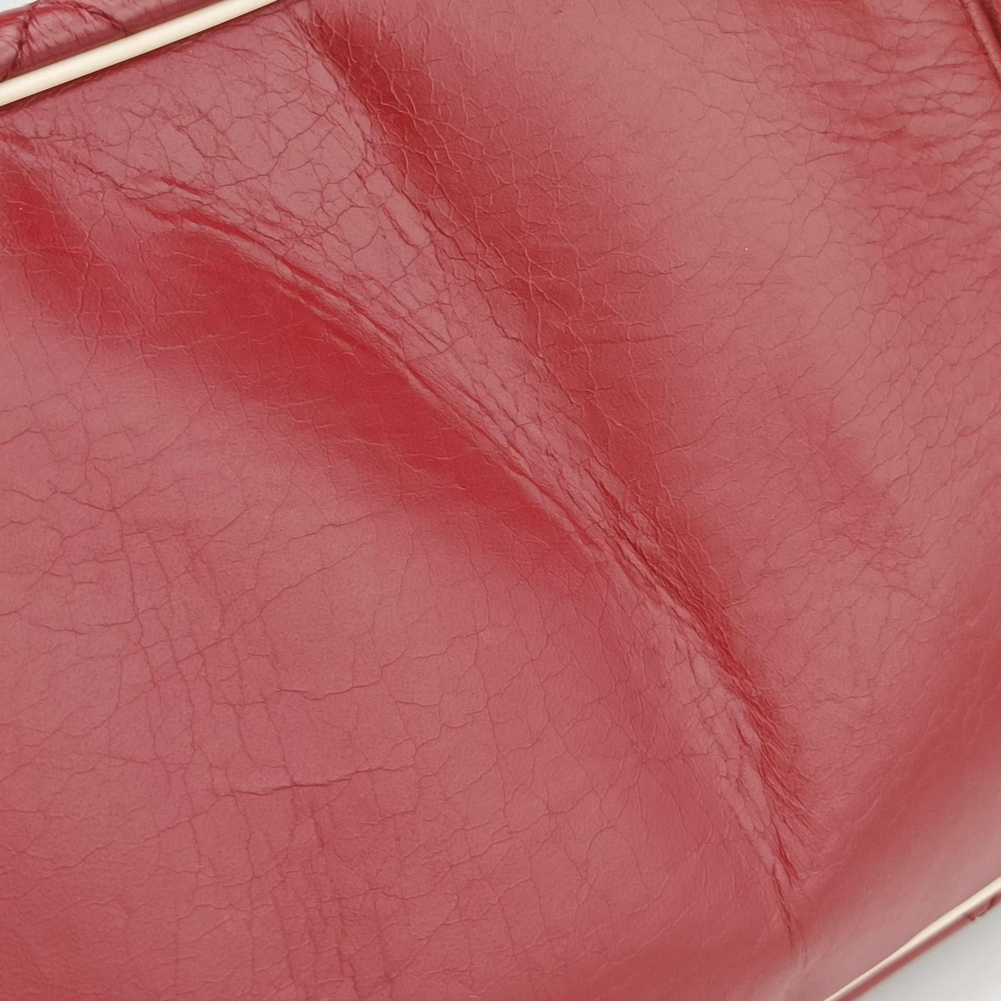 Secondhand Chanel East West Burgundy lambskin×leather A37694 shoulderbag | stylenewstar