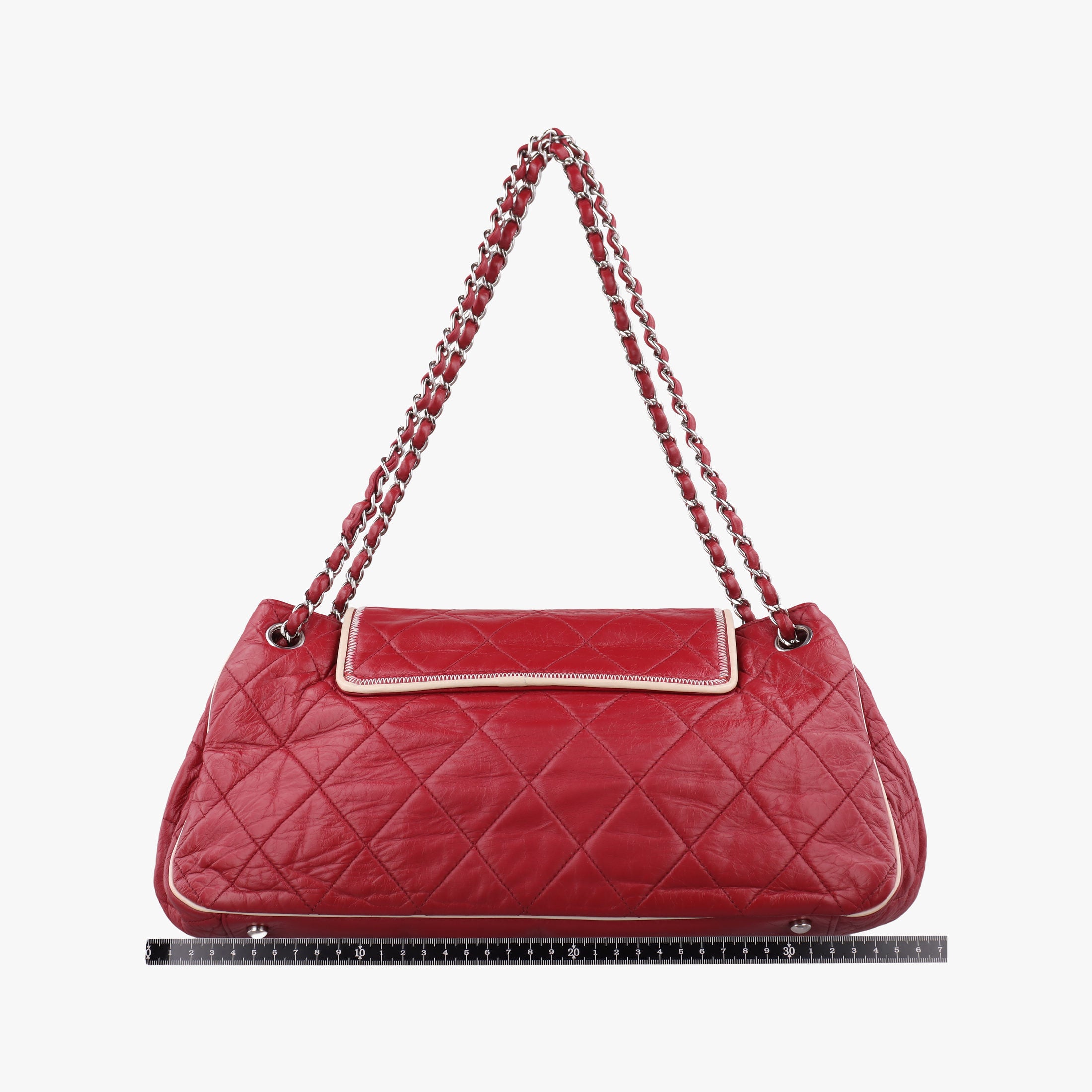 Secondhand Chanel East West Burgundy lambskin×leather A37694 shoulderbag | stylenewstar