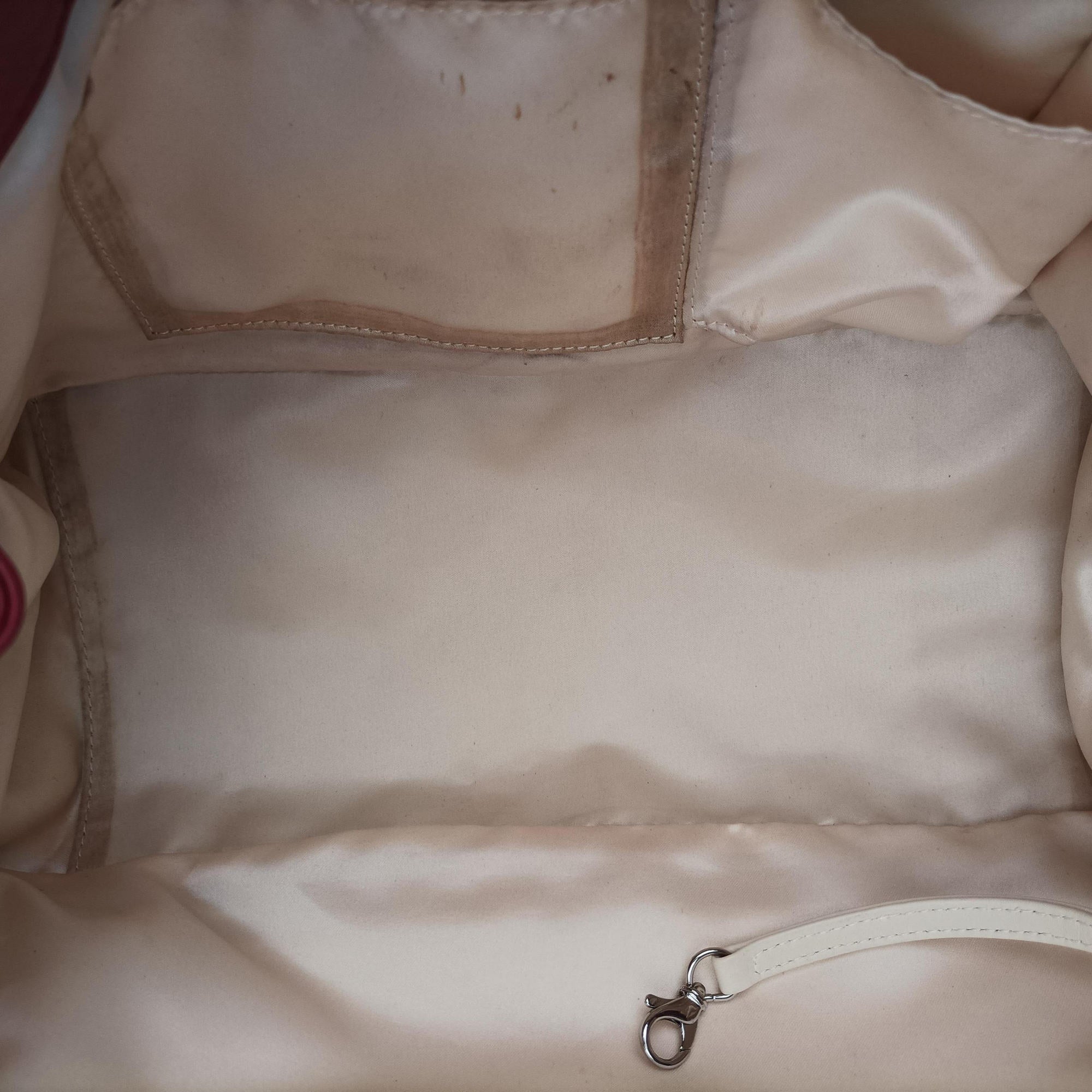 Secondhand Chanel East West Burgundy lambskin×leather A37694 shoulderbag | stylenewstar
