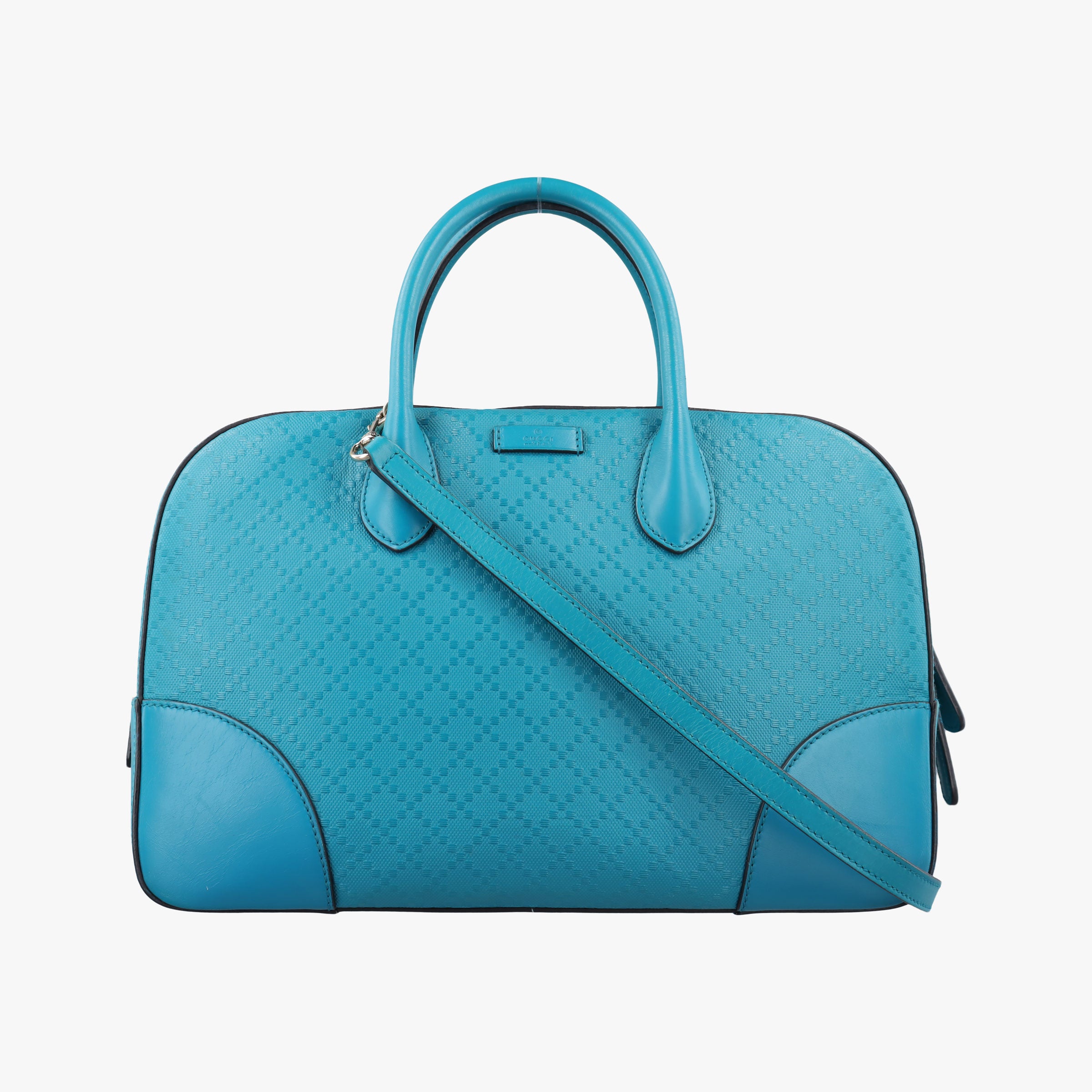 Pre-owned Gucci Bright Diamante Blue Leather 354332 shoulderbag | stylenewstar