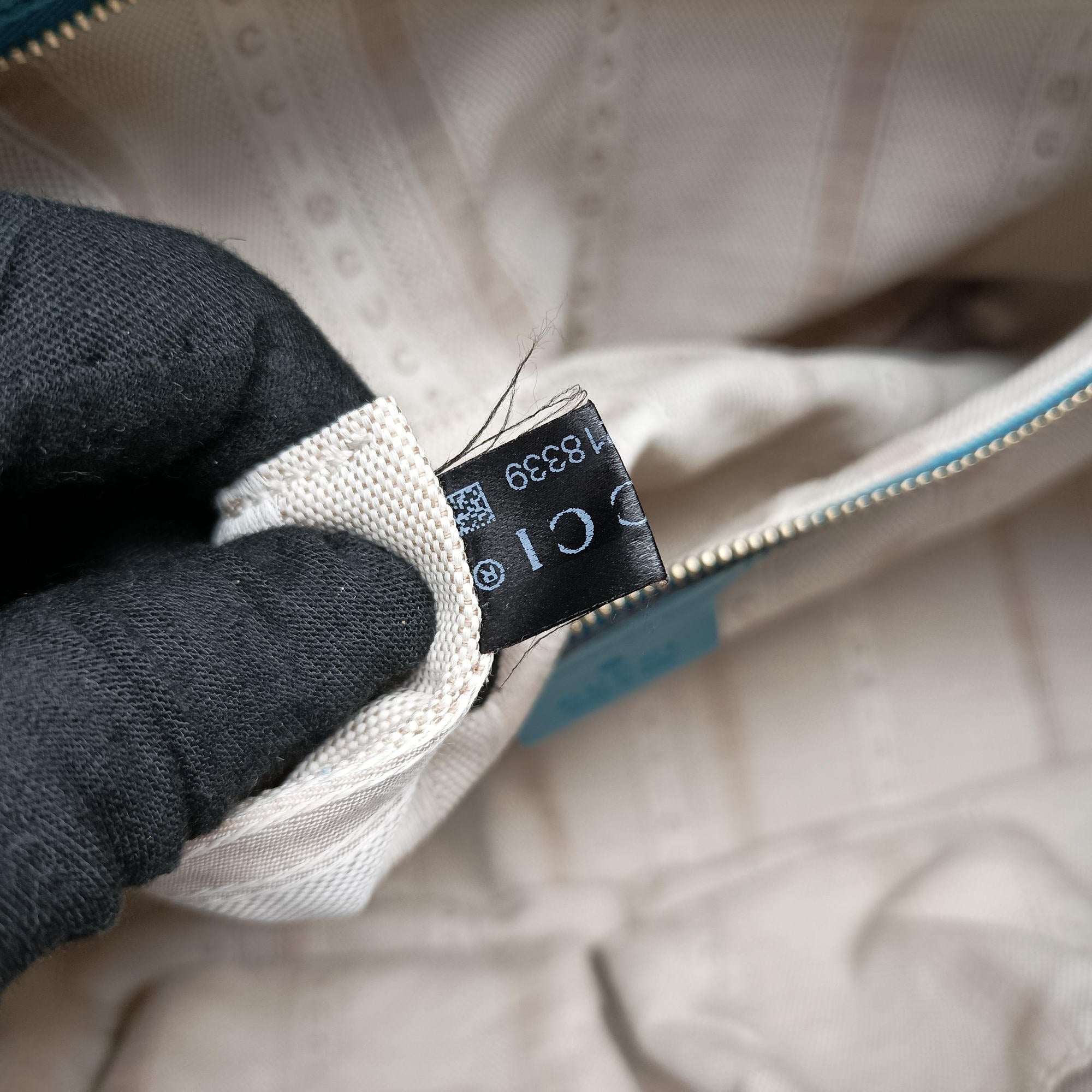 Pre-owned Gucci Bright Diamante Blue Leather 354332 shoulderbag | stylenewstar