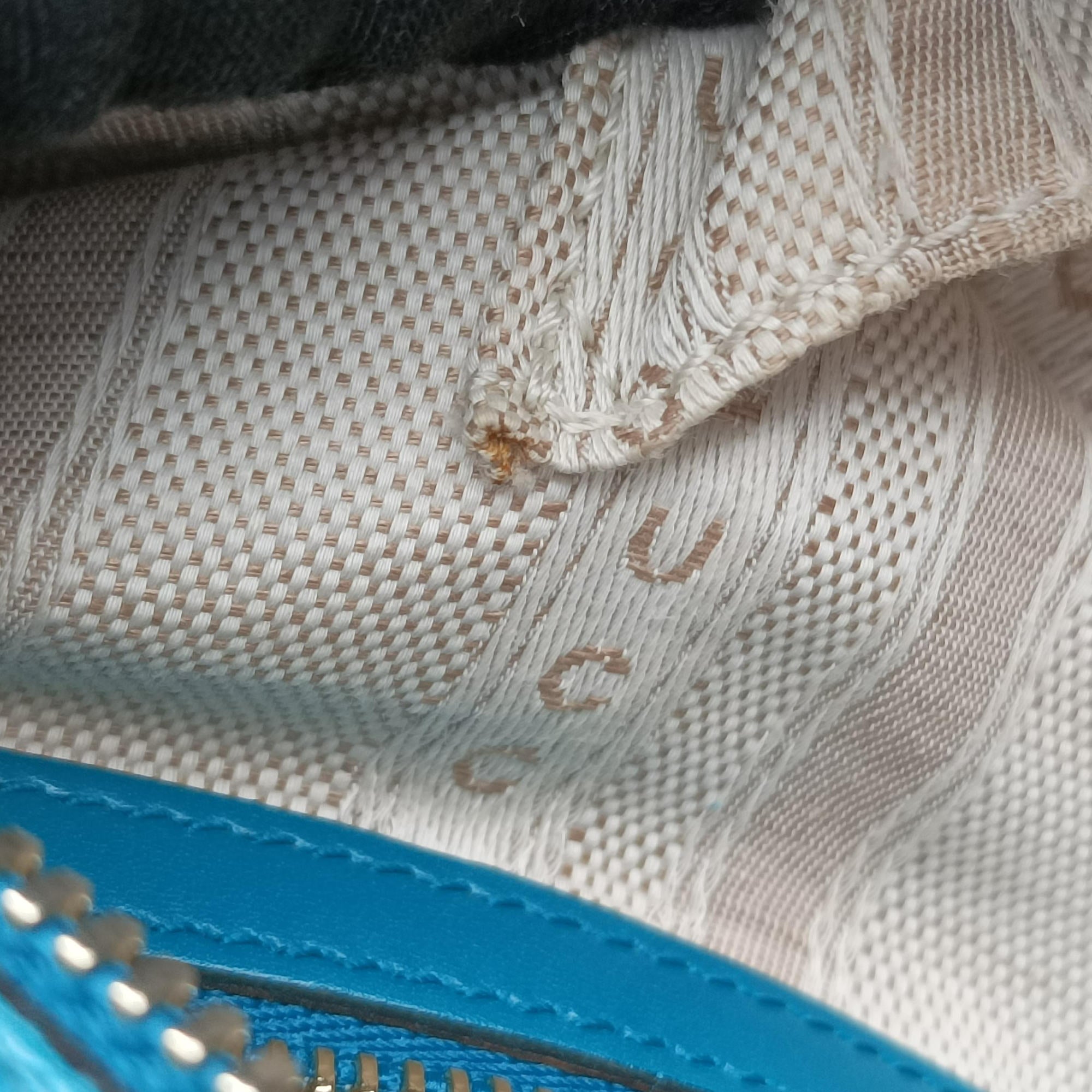Pre-owned Gucci Bright Diamante Blue Leather 354332 shoulderbag | stylenewstar