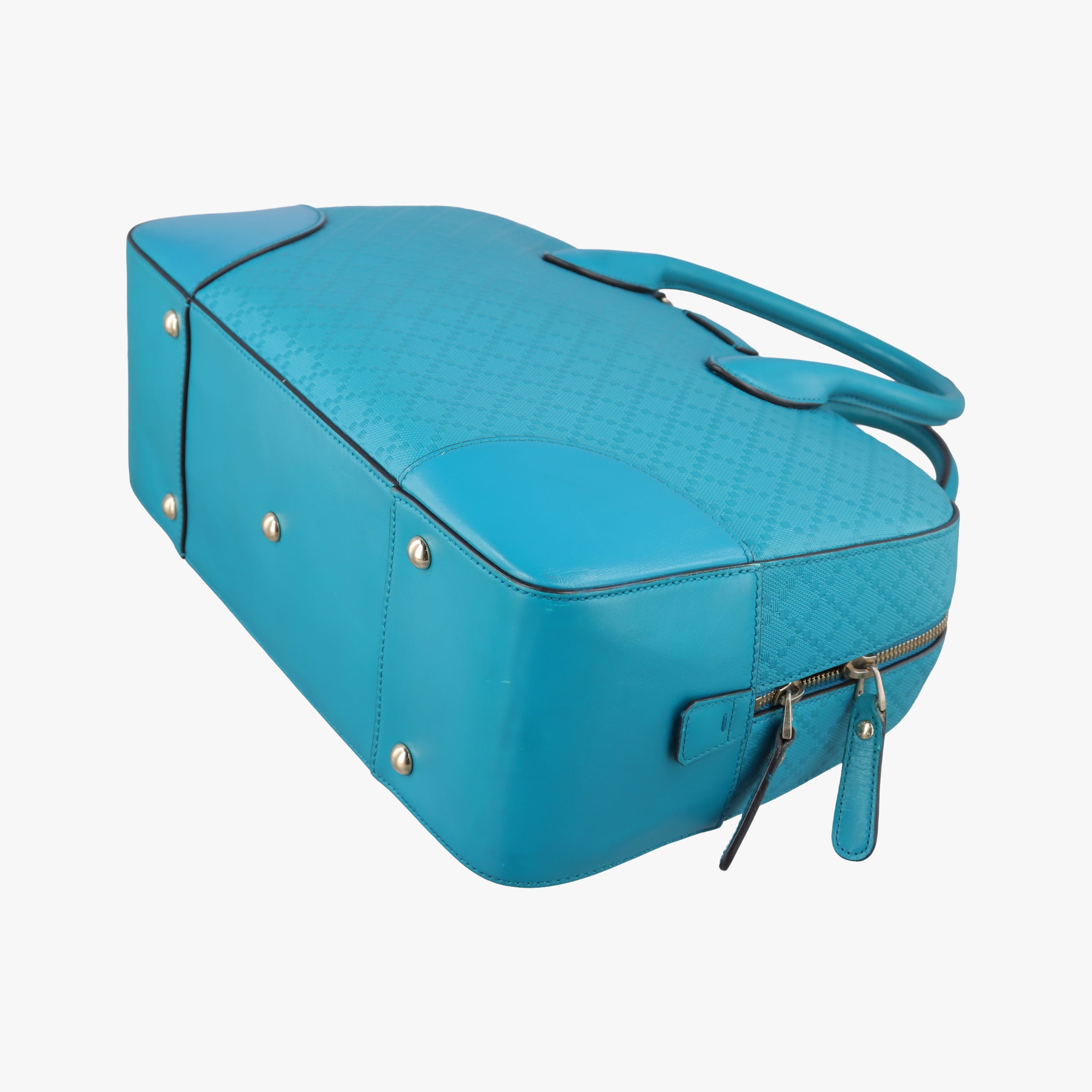 Pre-owned Gucci Bright Diamante Blue Leather 354332 shoulderbag | stylenewstar