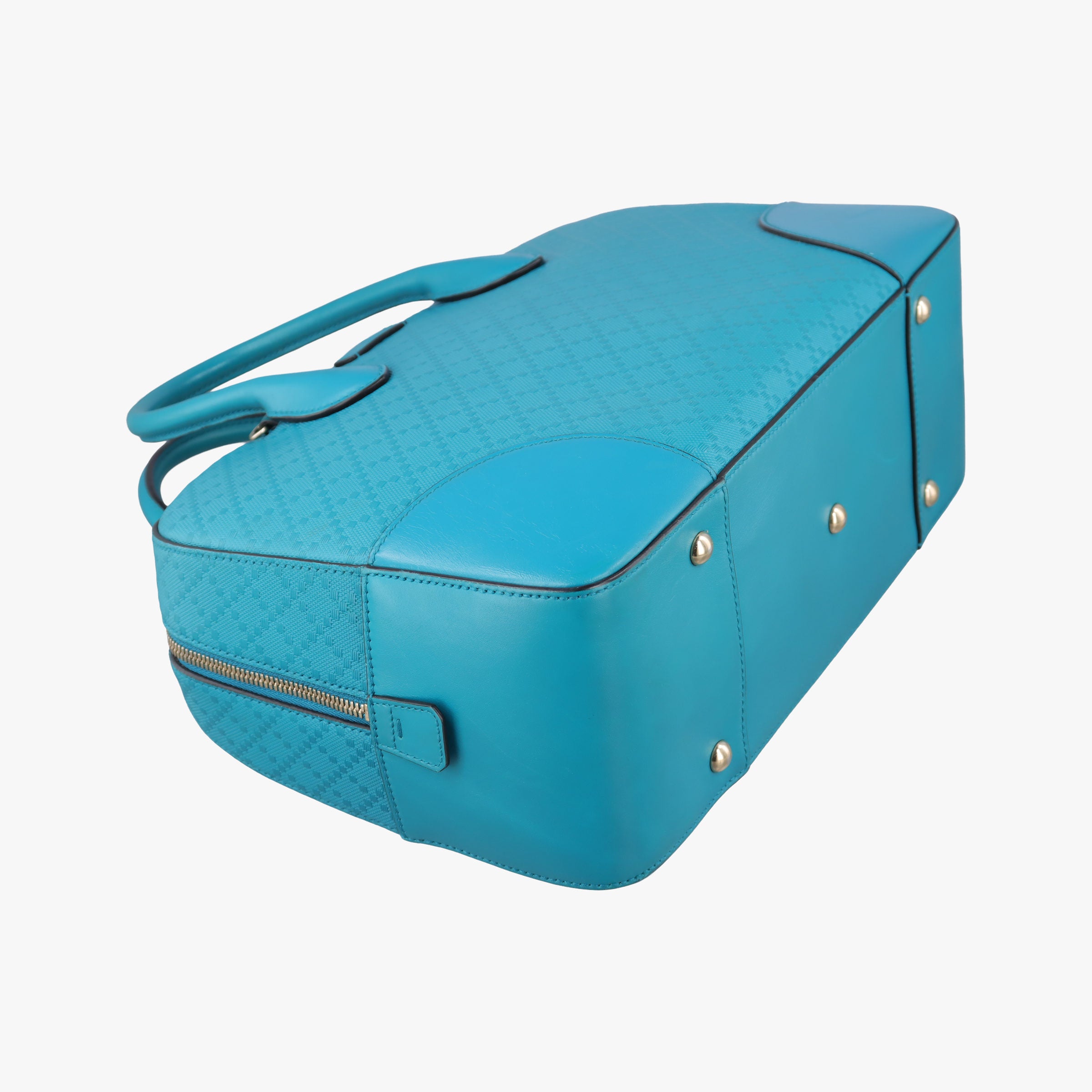 Pre-owned Gucci Bright Diamante Blue Leather 354332 shoulderbag | stylenewstar
