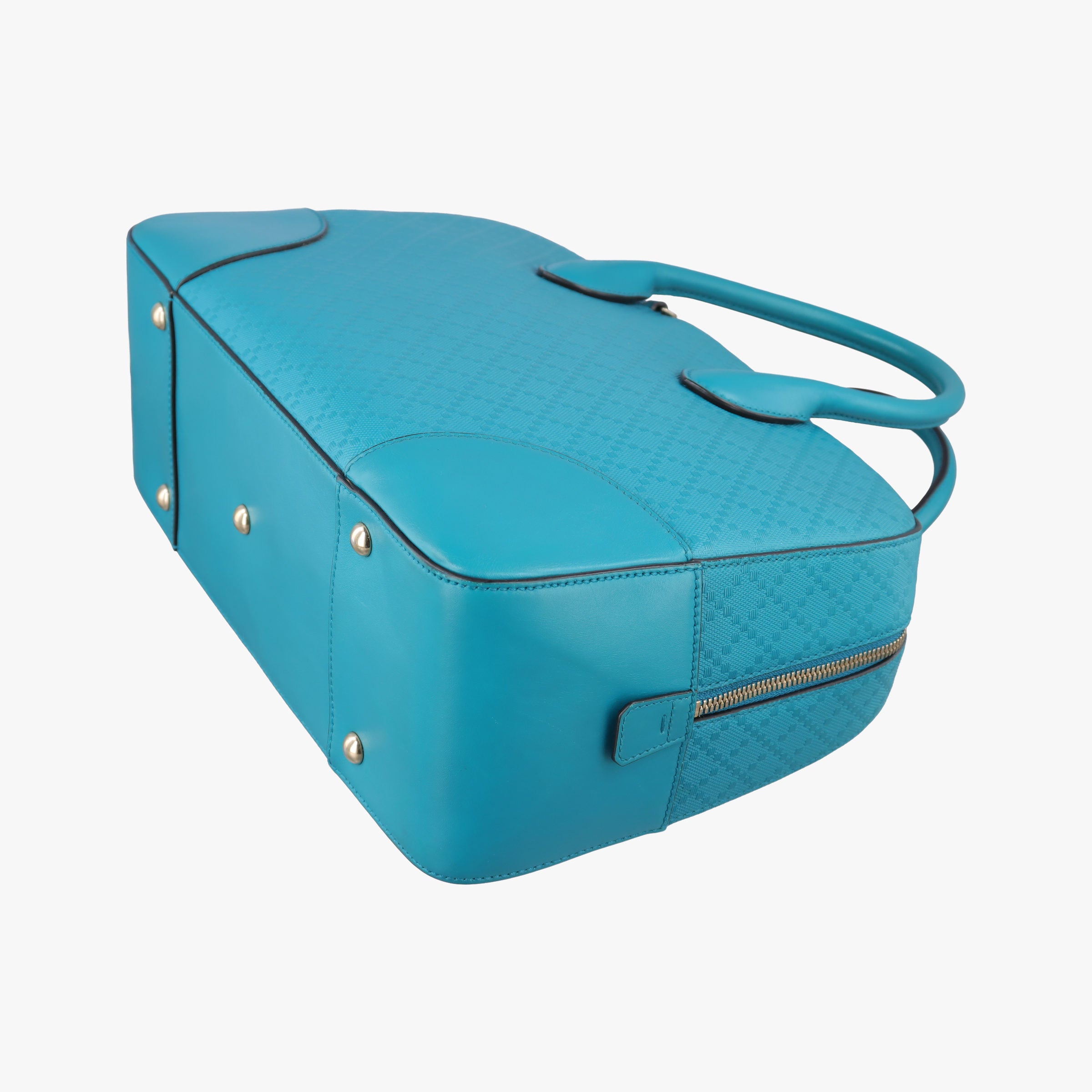 Pre-owned Gucci Bright Diamante Blue Leather 354332 shoulderbag | stylenewstar