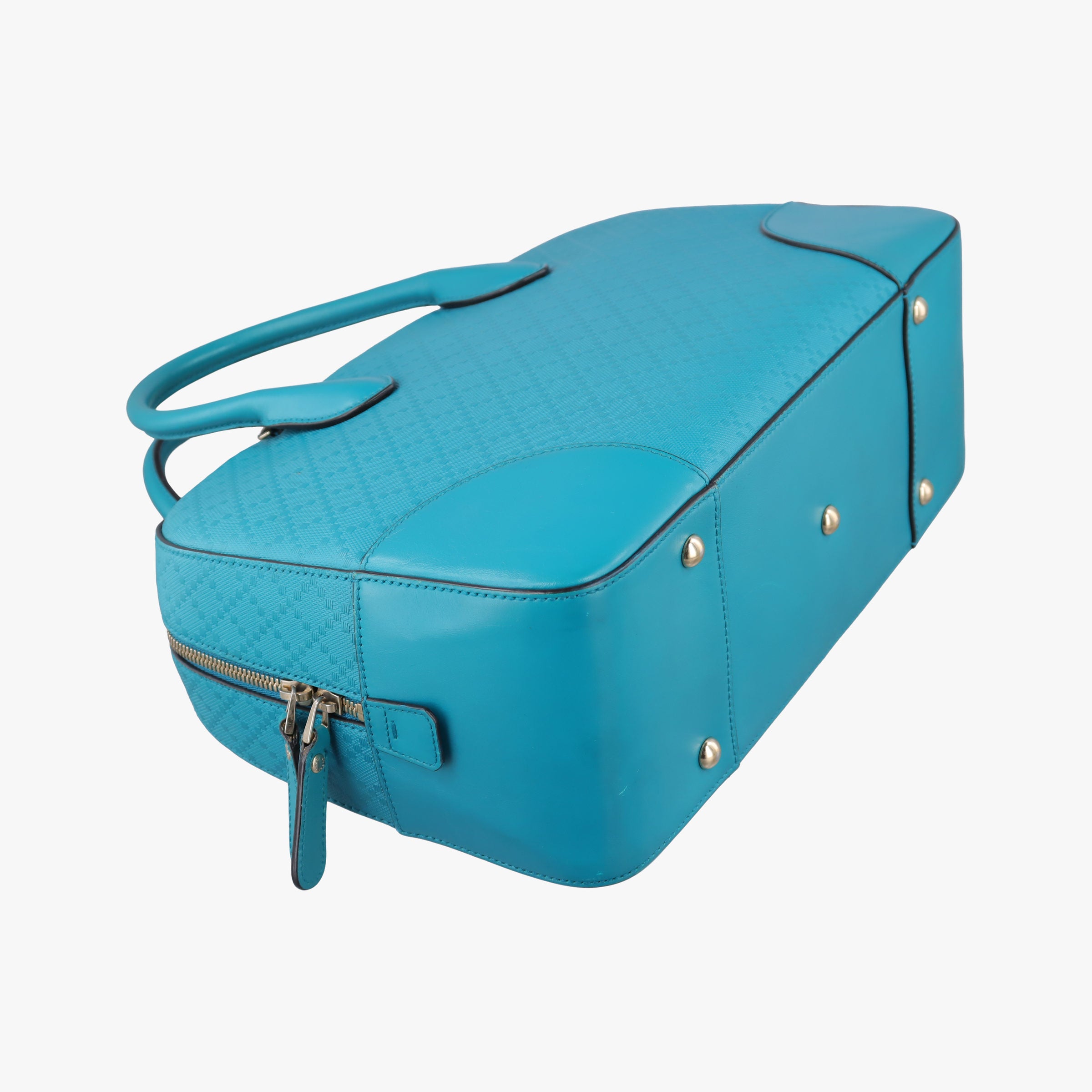 Pre-owned Gucci Bright Diamante Blue Leather 354332 shoulderbag | stylenewstar