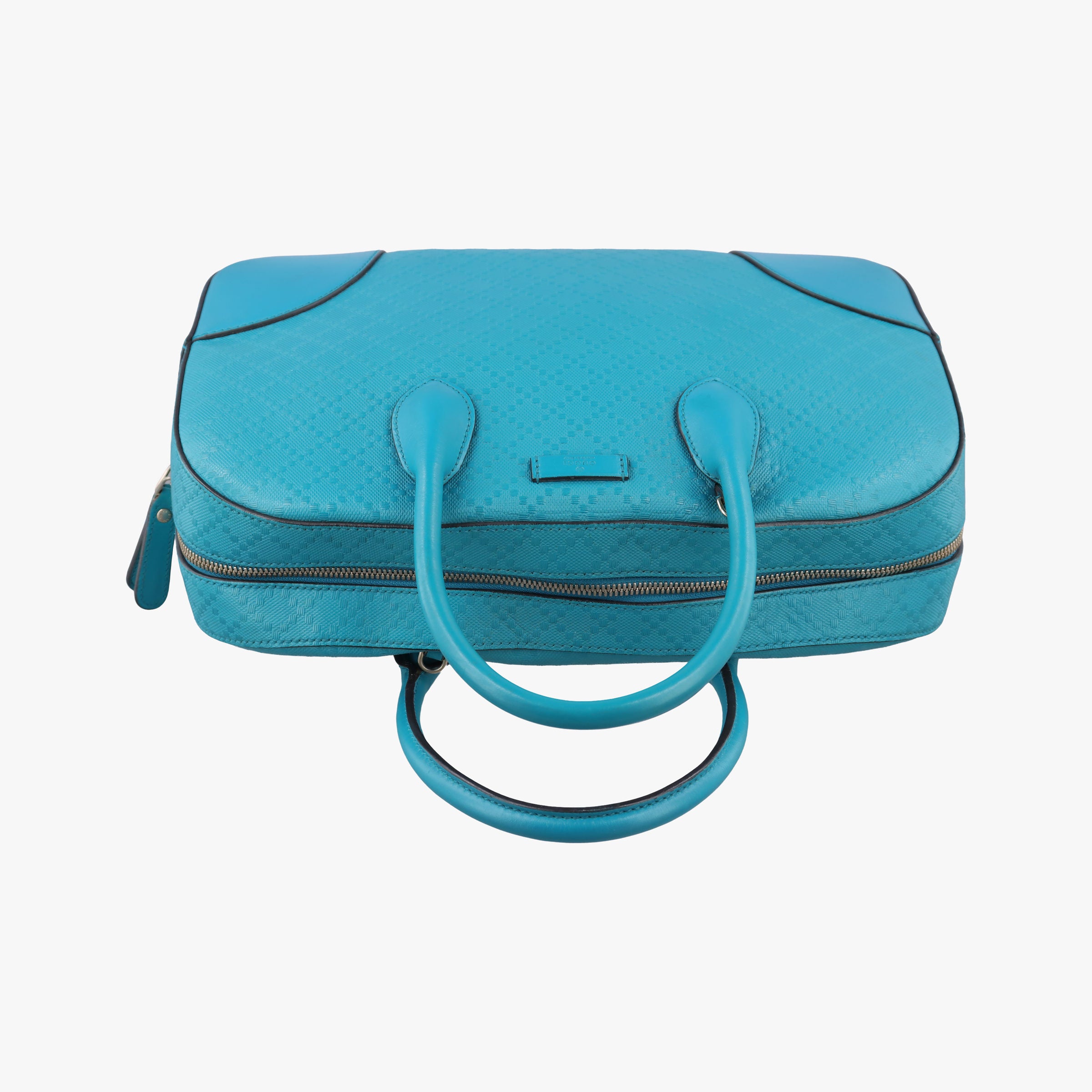 Pre-owned Gucci Bright Diamante Blue Leather 354332 shoulderbag | stylenewstar