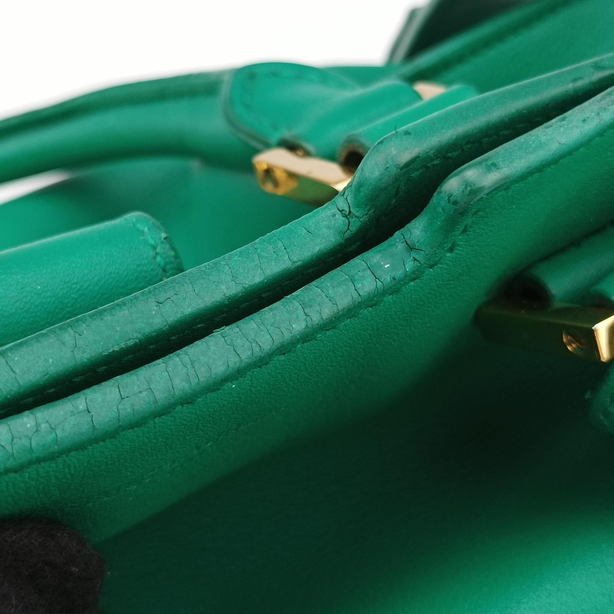 Pre-owned Yves Saint Laurent Y Ligne Petit Cabas Green Leather 311210 shoulderbag | stylenewstar