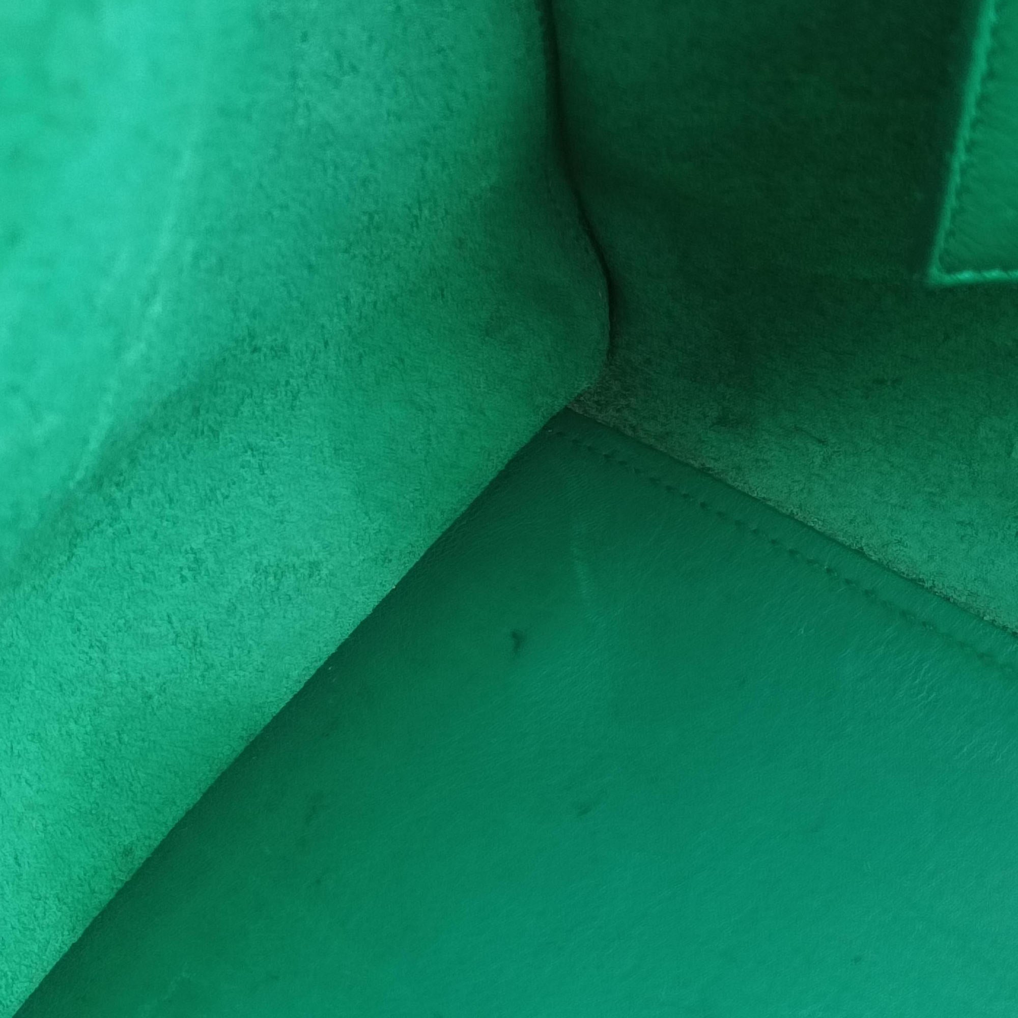Pre-owned Yves Saint Laurent Y Ligne Petit Cabas Green Leather 311210 shoulderbag | stylenewstar
