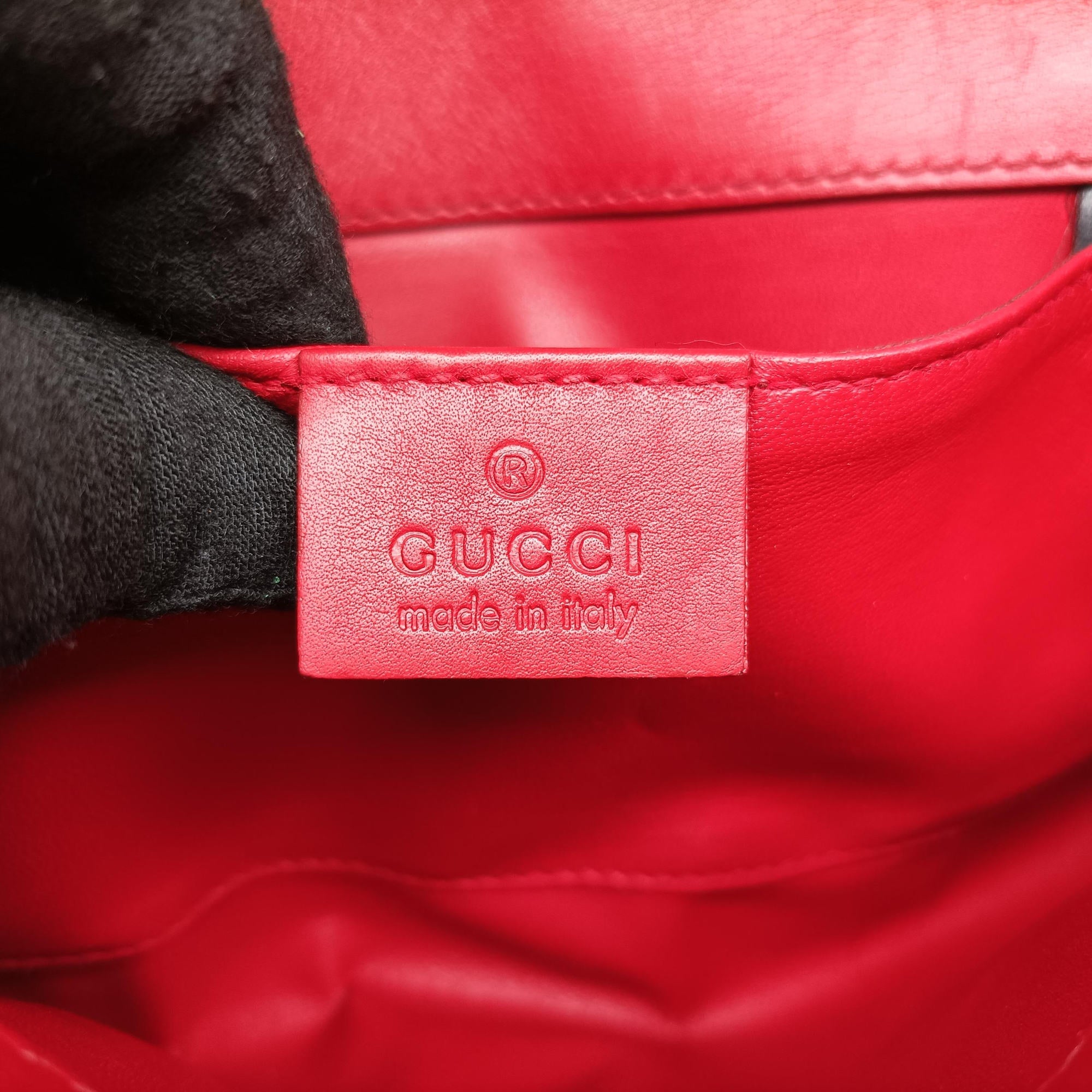 Pre-owned Gucci Emily Red Leather 283063 shoulderbag | stylenewstar