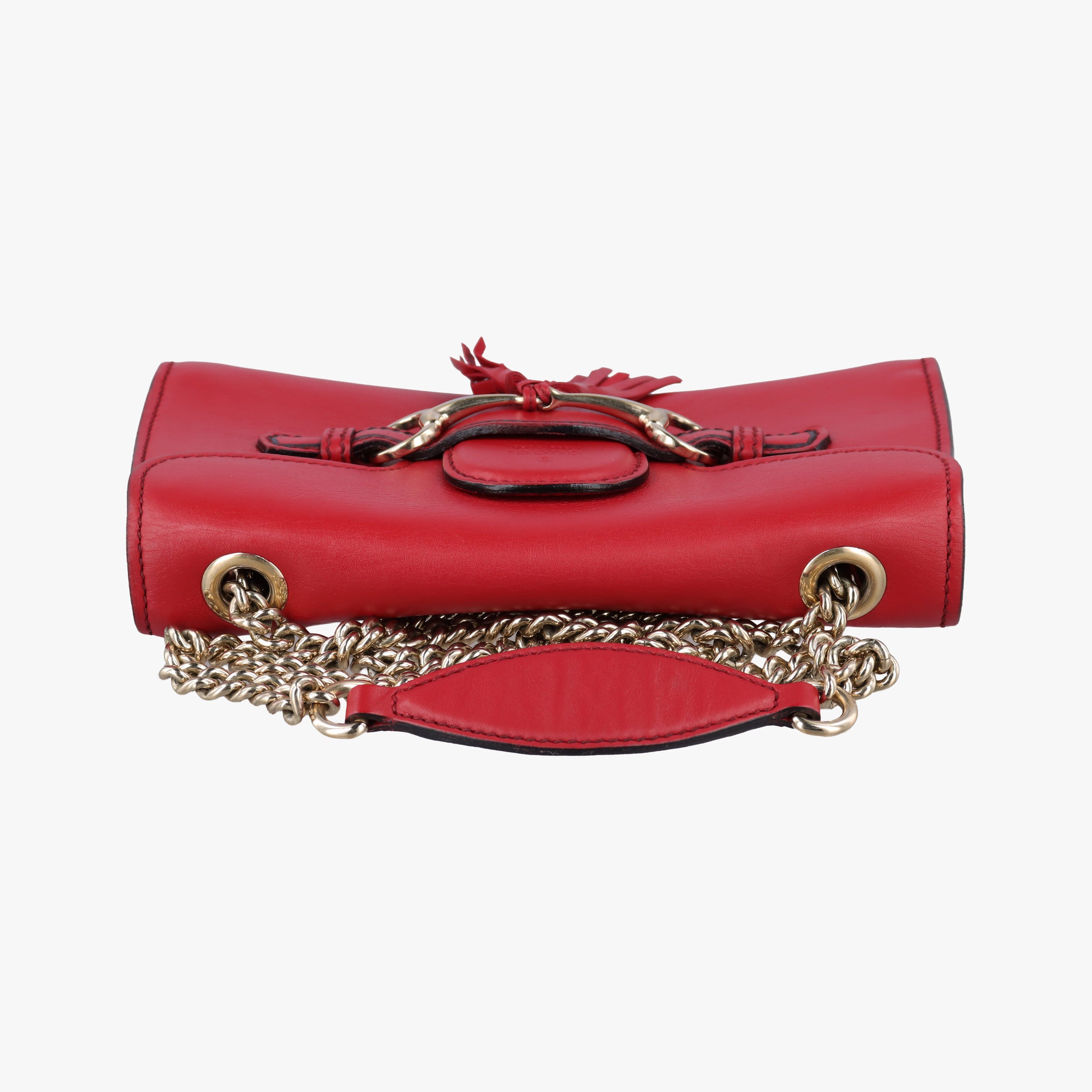 Pre-owned Gucci Emily Red Leather 283063 shoulderbag | stylenewstar