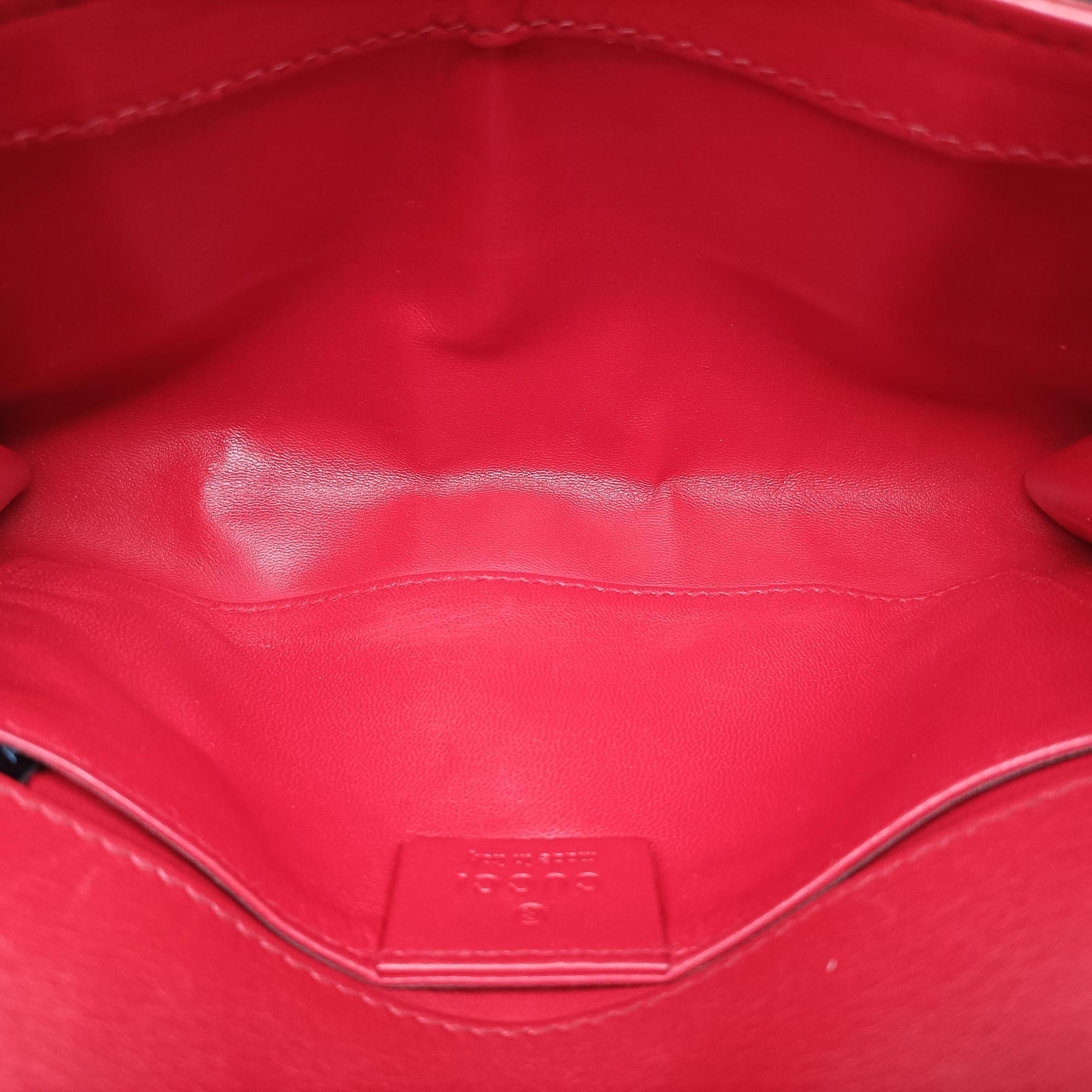 Pre-owned Gucci Emily Red Leather 283063 shoulderbag | stylenewstar