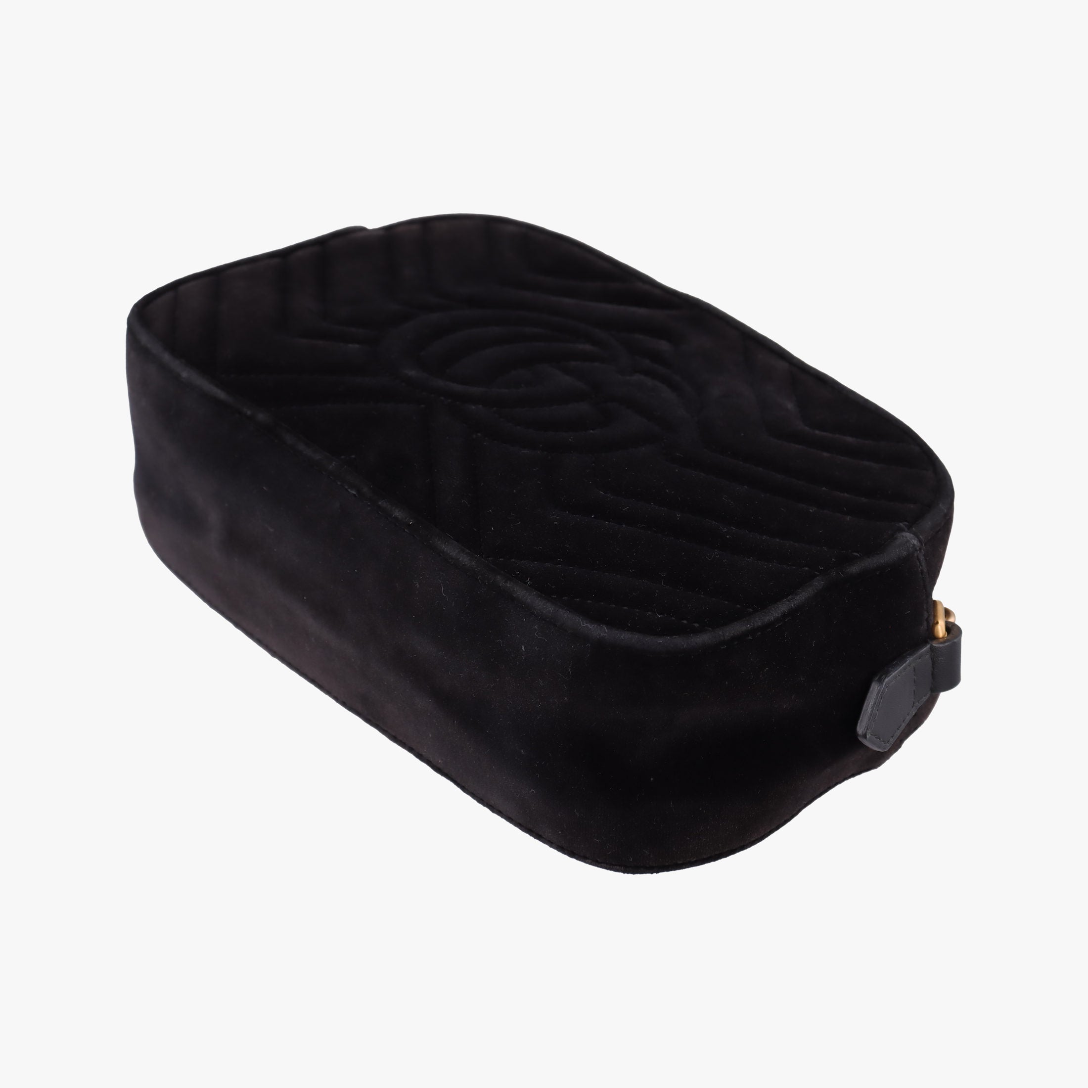 Pre-owned Gucci GG Marmont Black velour 447632 shoulderbag | stylenewstar
