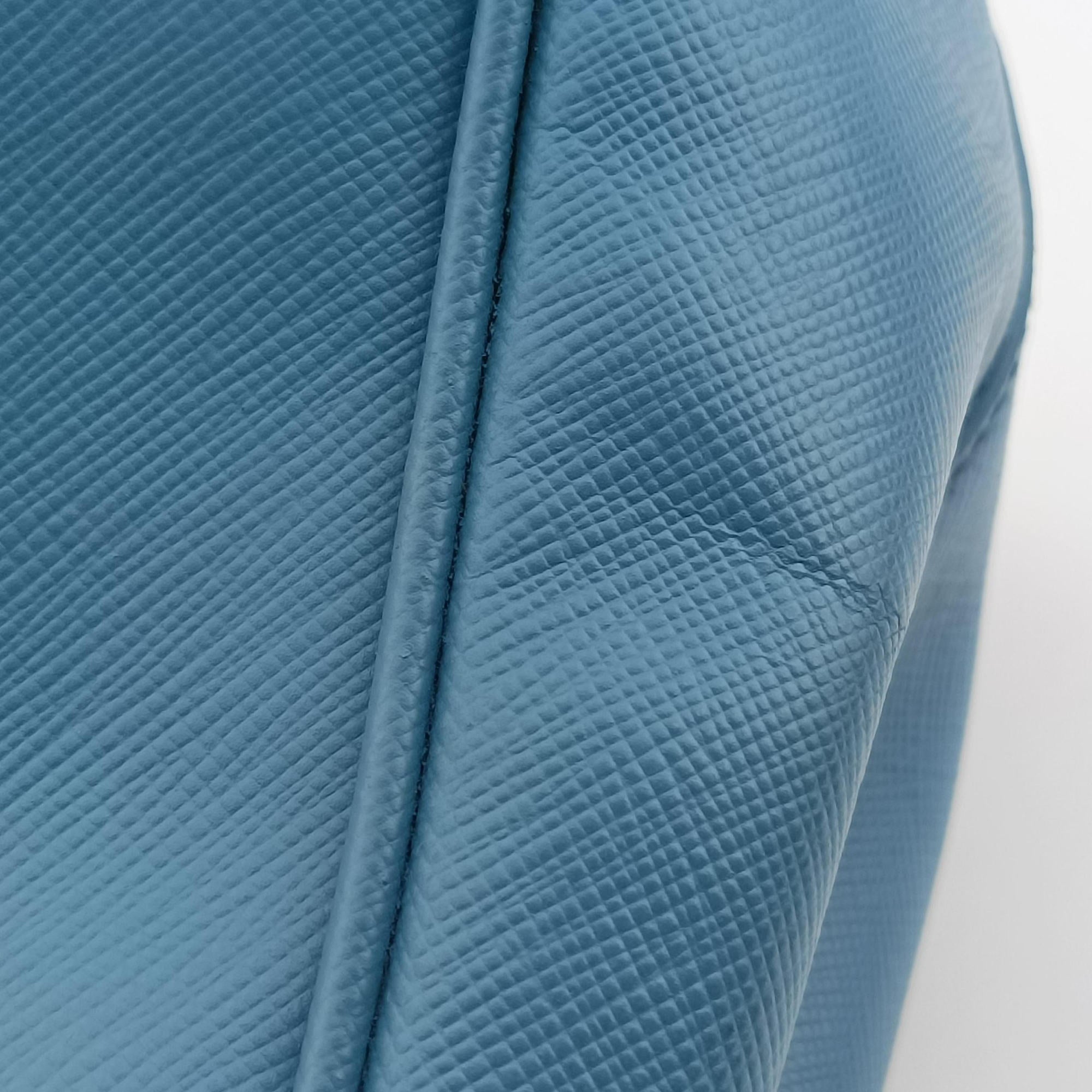 Pre-owned Prada Galleria Blue SAFFIANO Leather BN2274 shoulderbag | stylenewstar