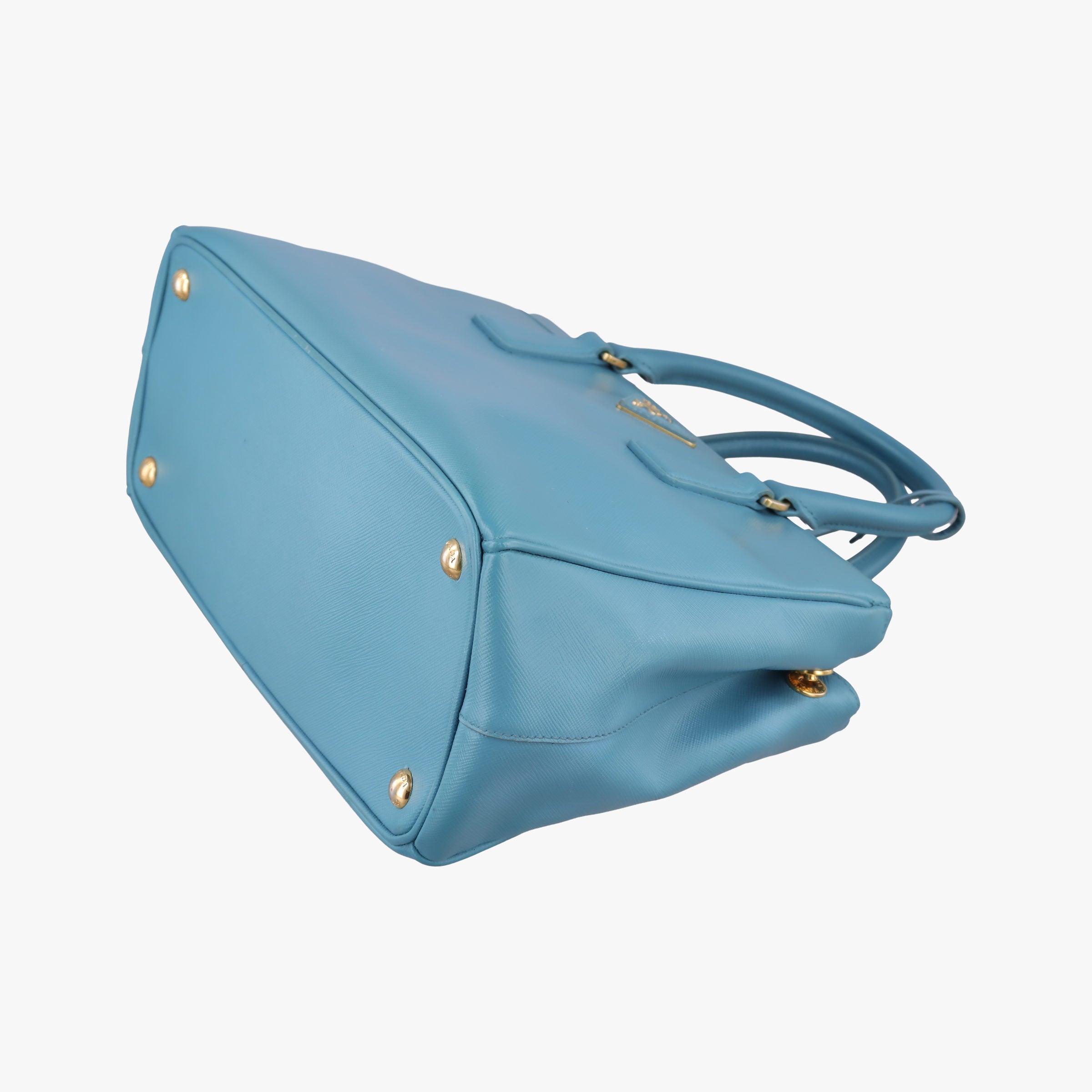 Pre-owned Prada Galleria Blue SAFFIANO Leather BN2274 shoulderbag | stylenewstar