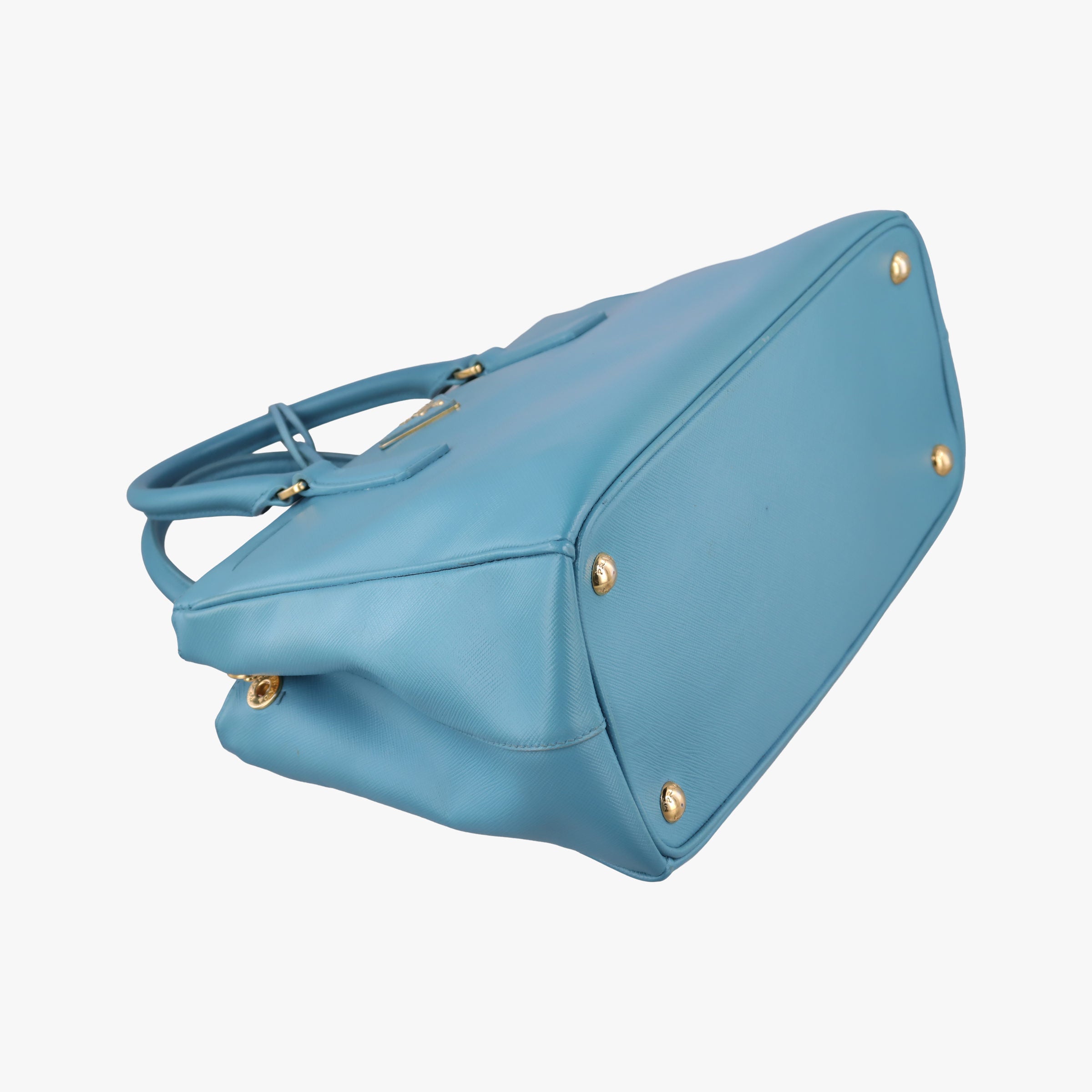 Pre-owned Prada Galleria Blue SAFFIANO Leather BN2274 shoulderbag | stylenewstar