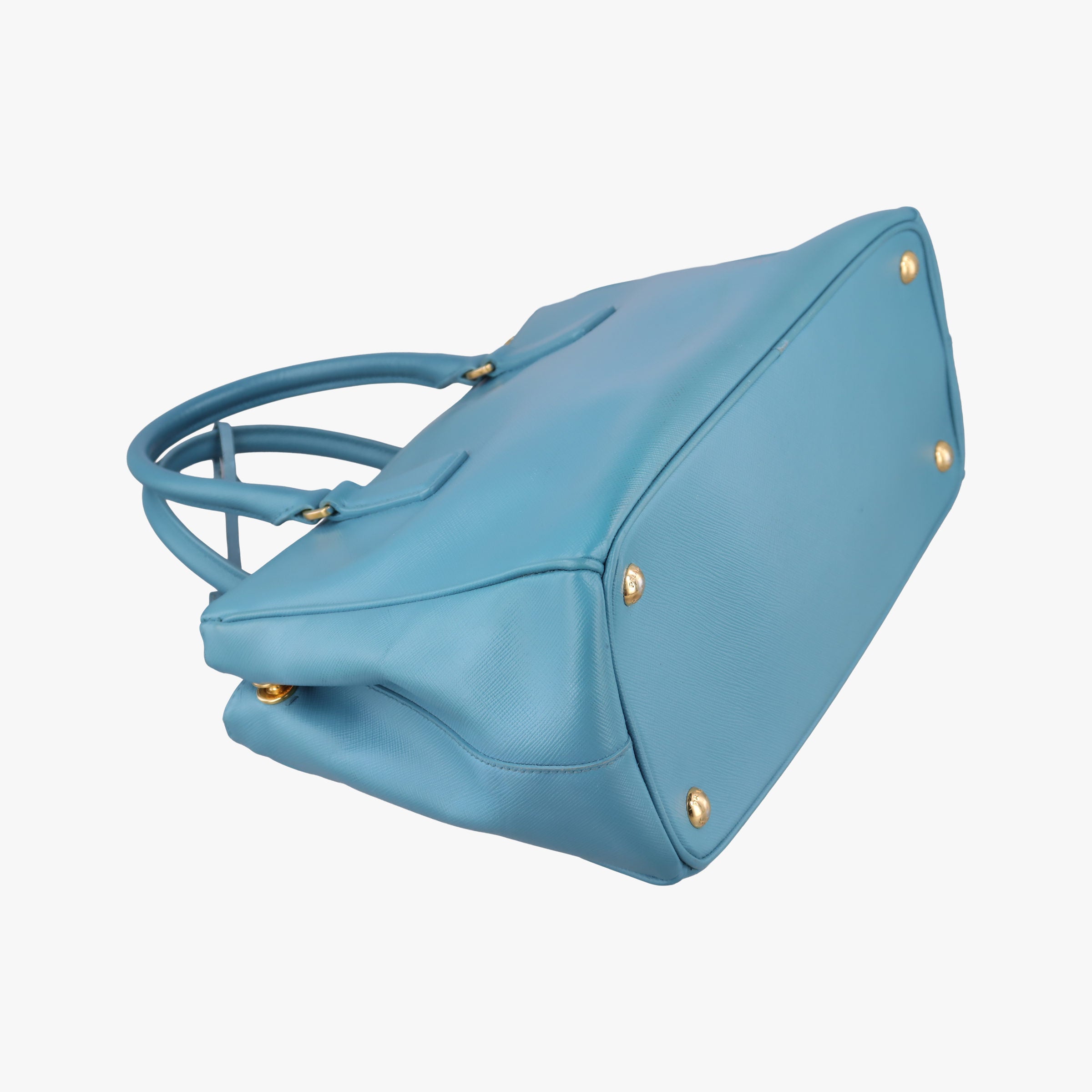Pre-owned Prada Galleria Blue SAFFIANO Leather BN2274 shoulderbag | stylenewstar