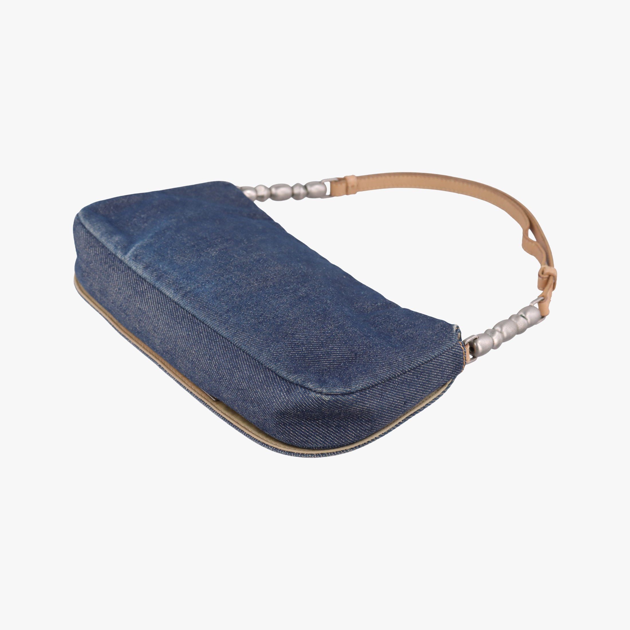 Pre-owned Christian Dior Marispearl Navy denim  handbag | stylenewstar