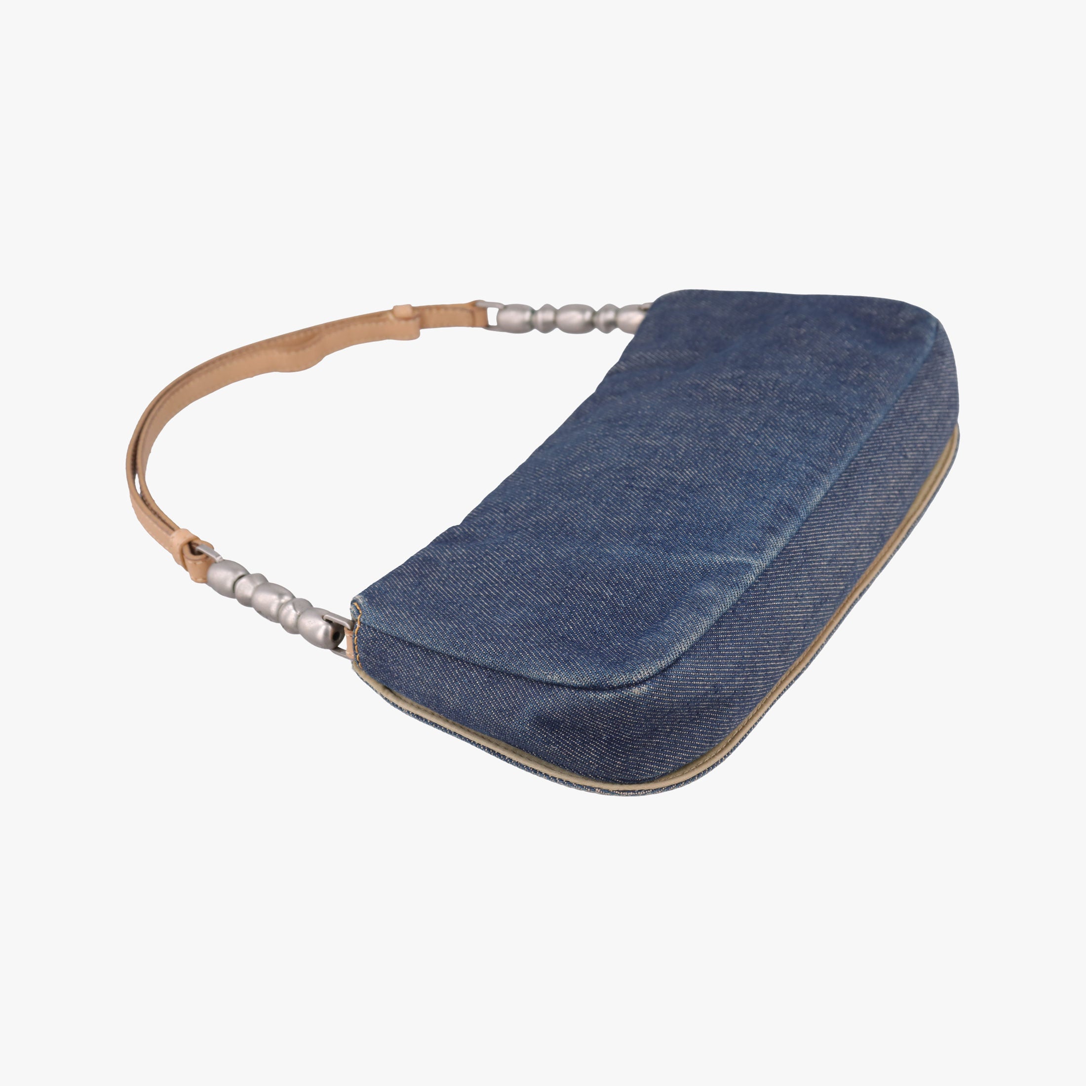 Pre-owned Christian Dior Marispearl Navy denim  handbag | stylenewstar