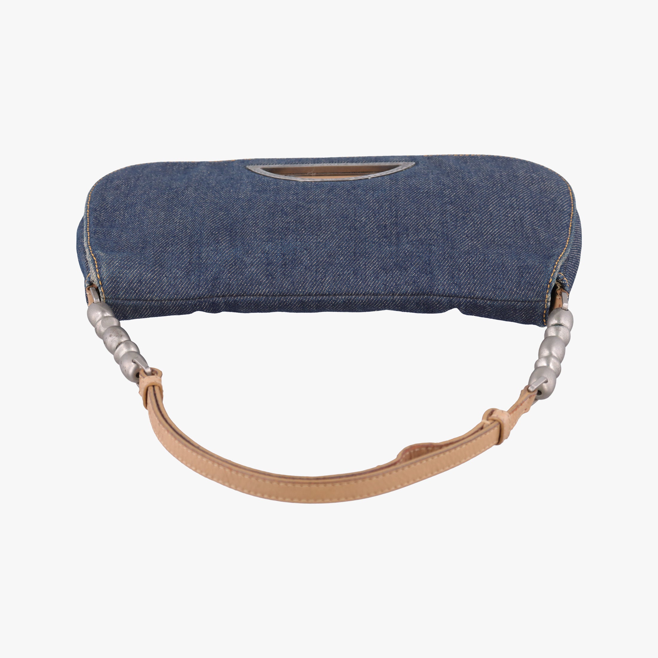 Pre-owned Christian Dior Marispearl Navy denim  handbag | stylenewstar