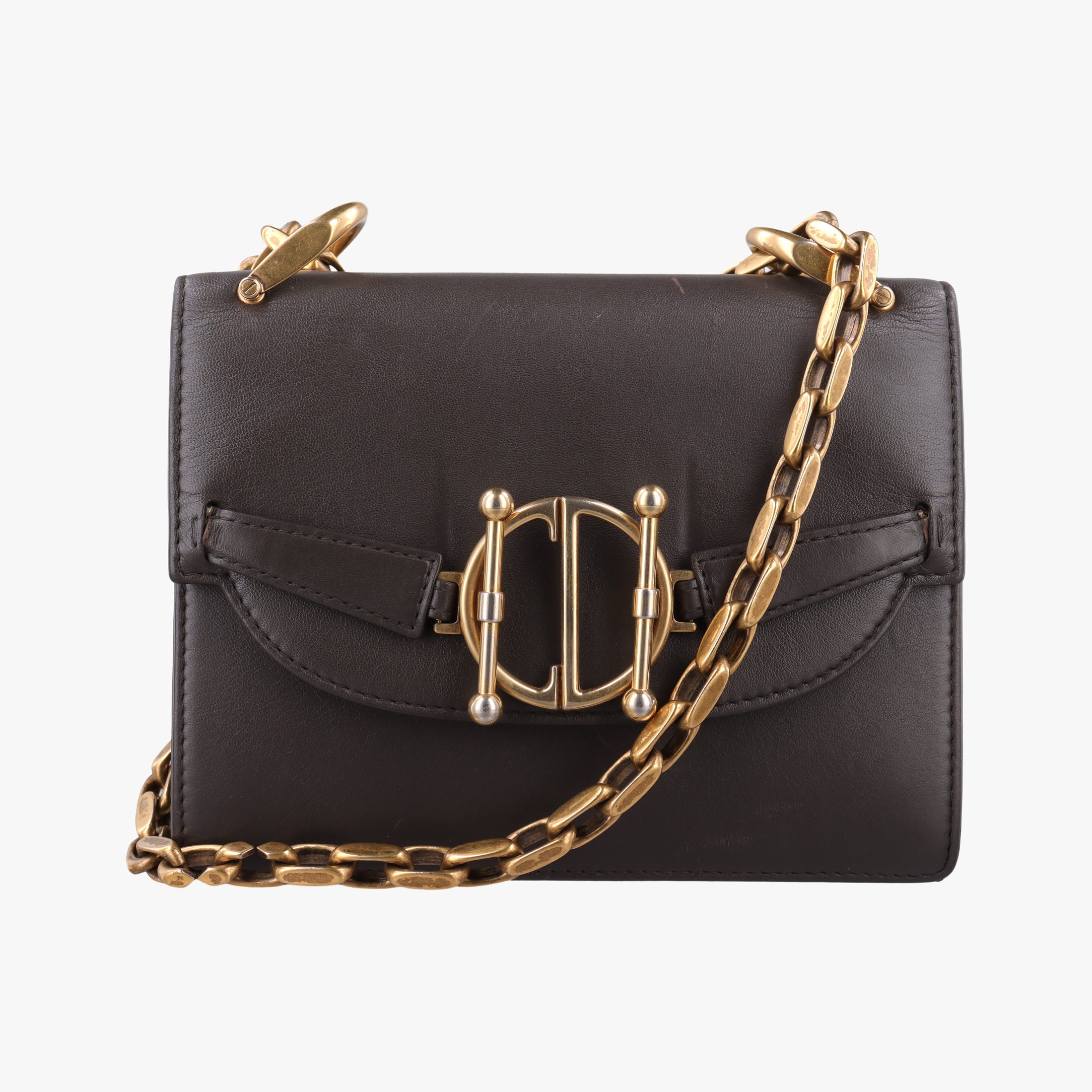 Pre-owned Christian Dior DiorDirection Brown Smooth calfskin  shoulderbag | stylenewstar