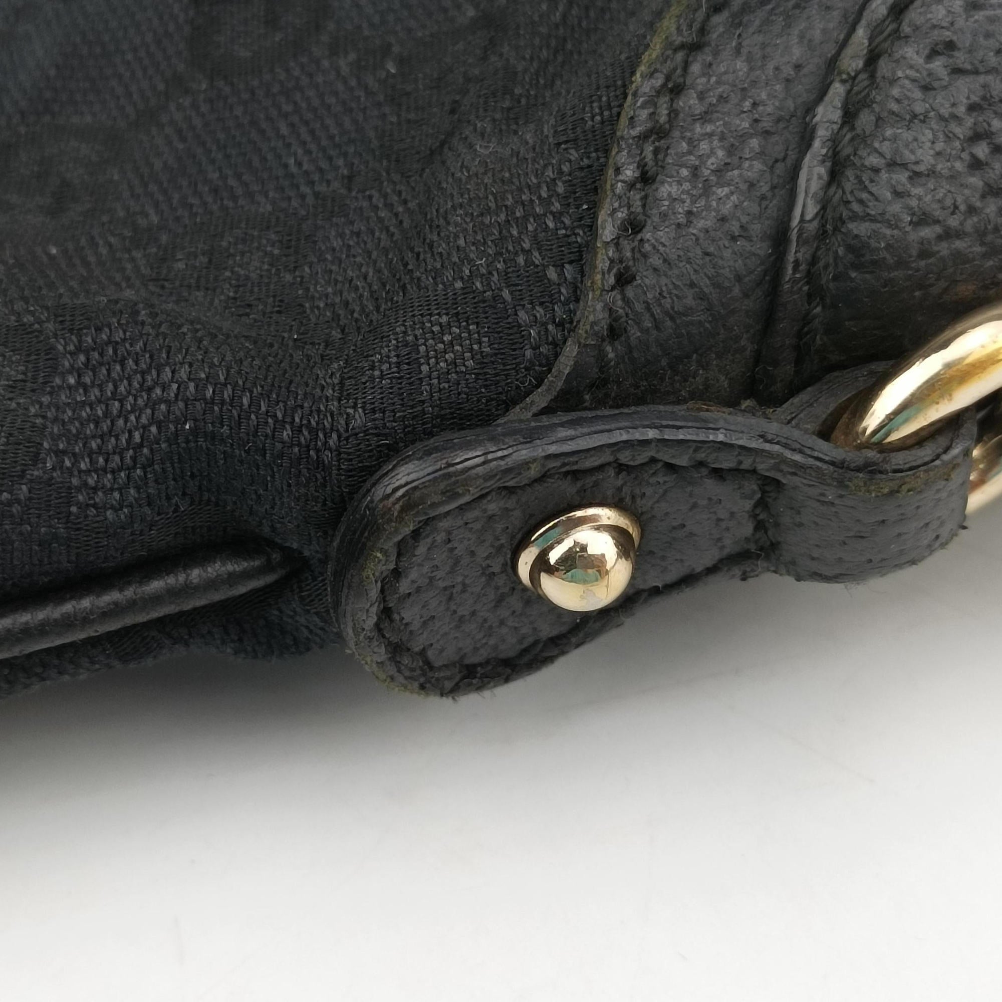 Pre-owned Gucci Hobo Black canvas 145826 shoulderbag | stylenewstar