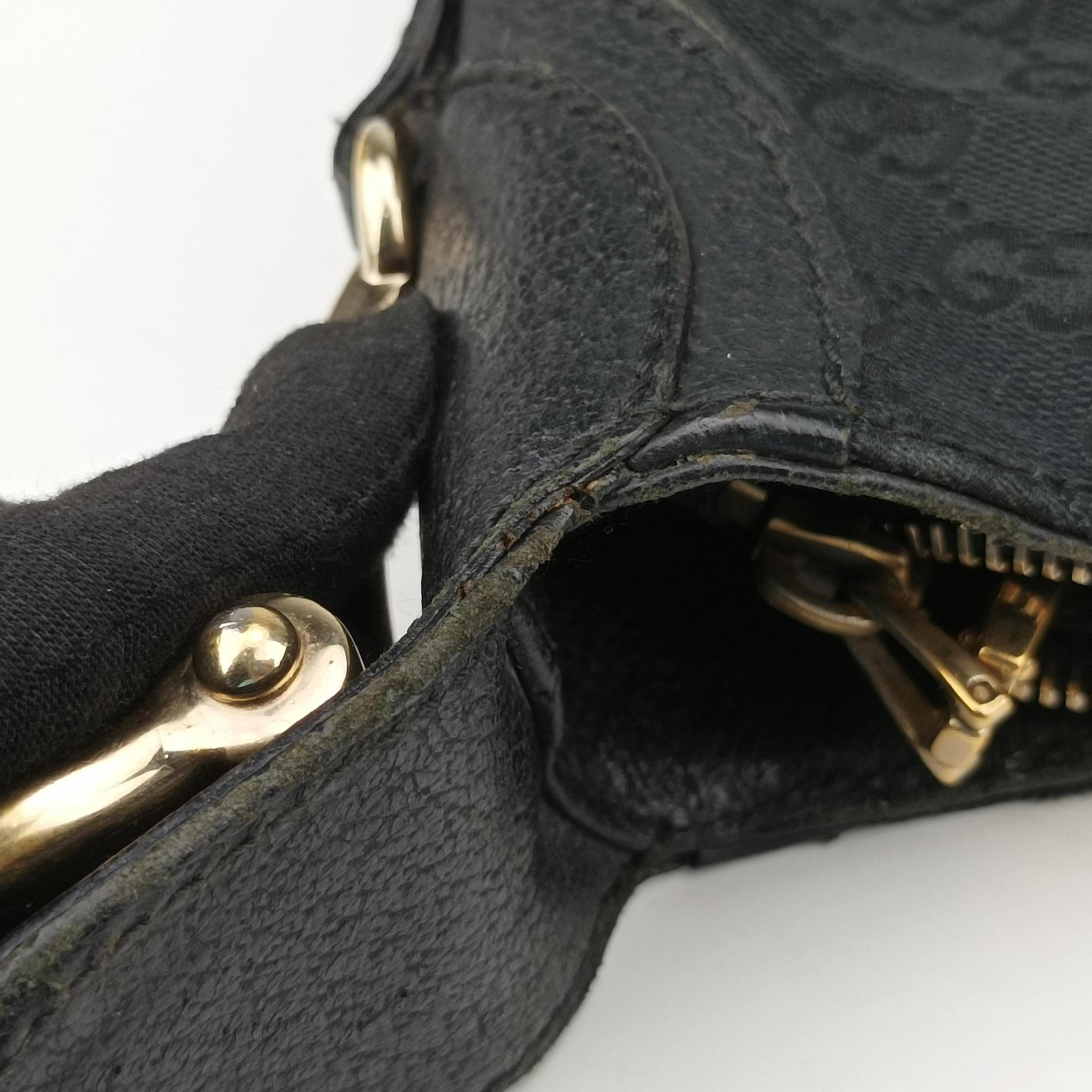 Pre-owned Gucci Hobo Black canvas 145826 shoulderbag | stylenewstar