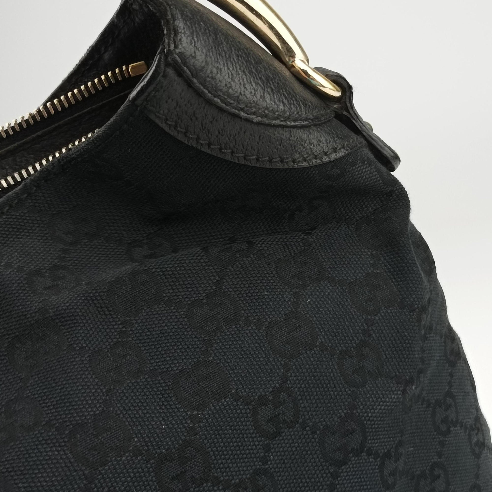 Pre-owned Gucci Hobo Black canvas 145826 shoulderbag | stylenewstar