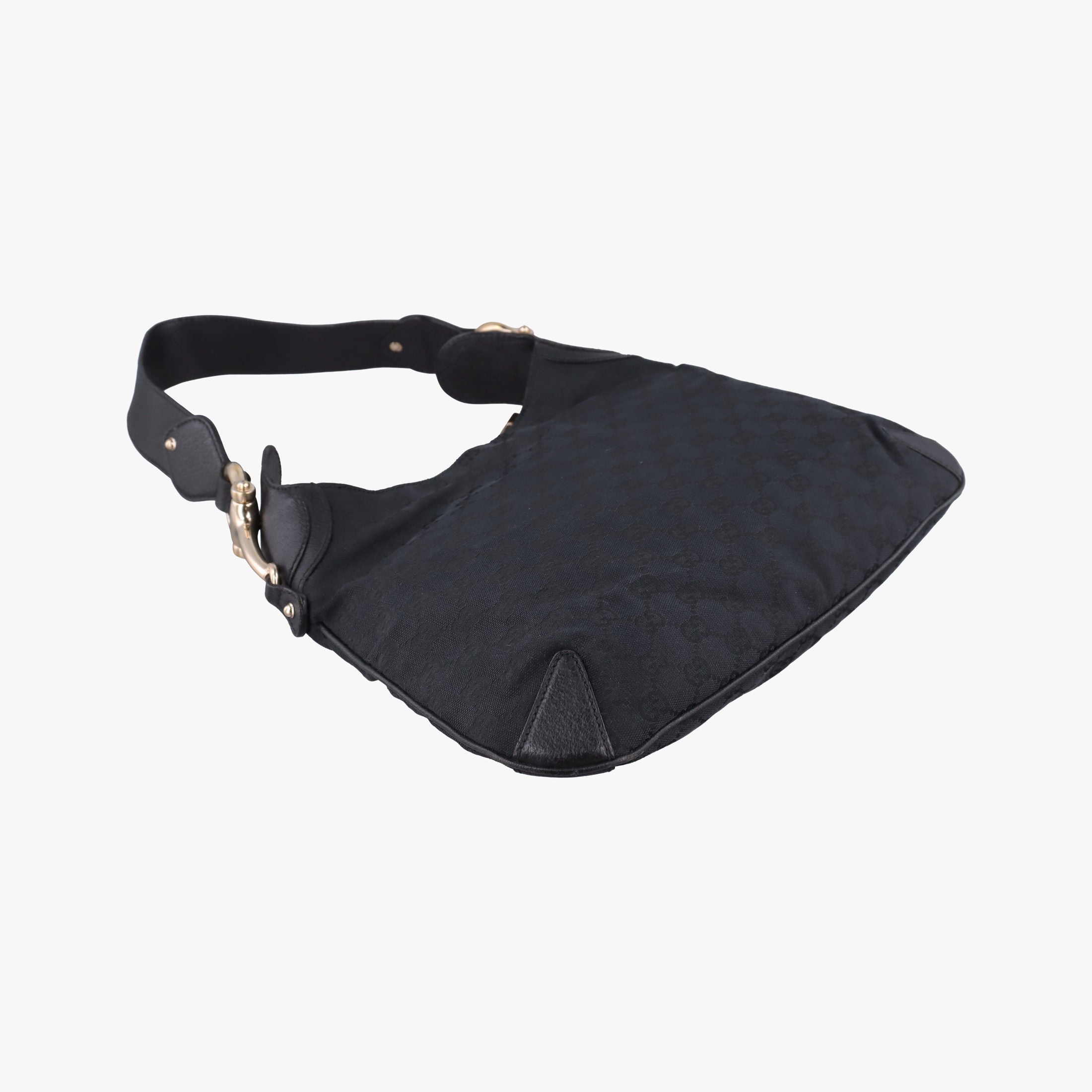 Pre-owned Gucci Hobo Black canvas 145826 shoulderbag | stylenewstar