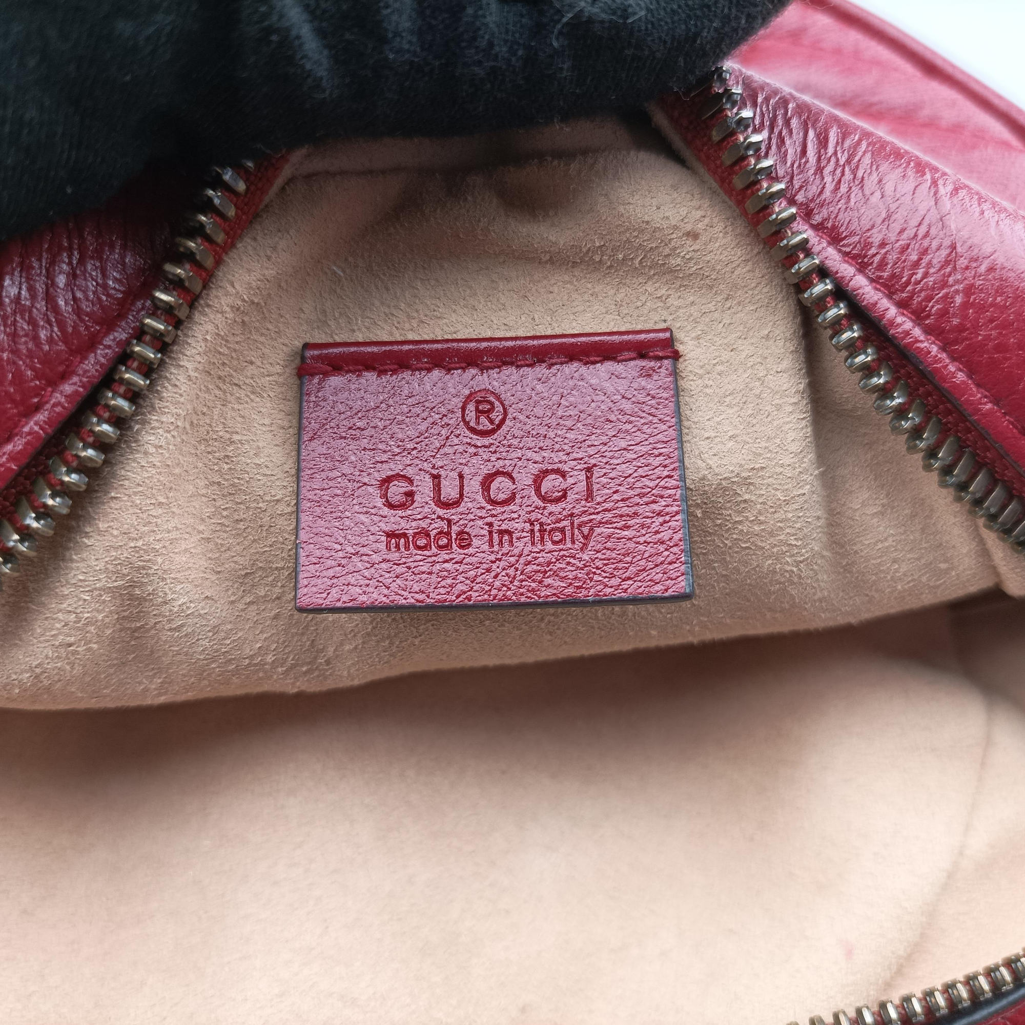 Pre-owned Gucci GG Marmont Red Leather 550154 shoulderbag | stylenewstar