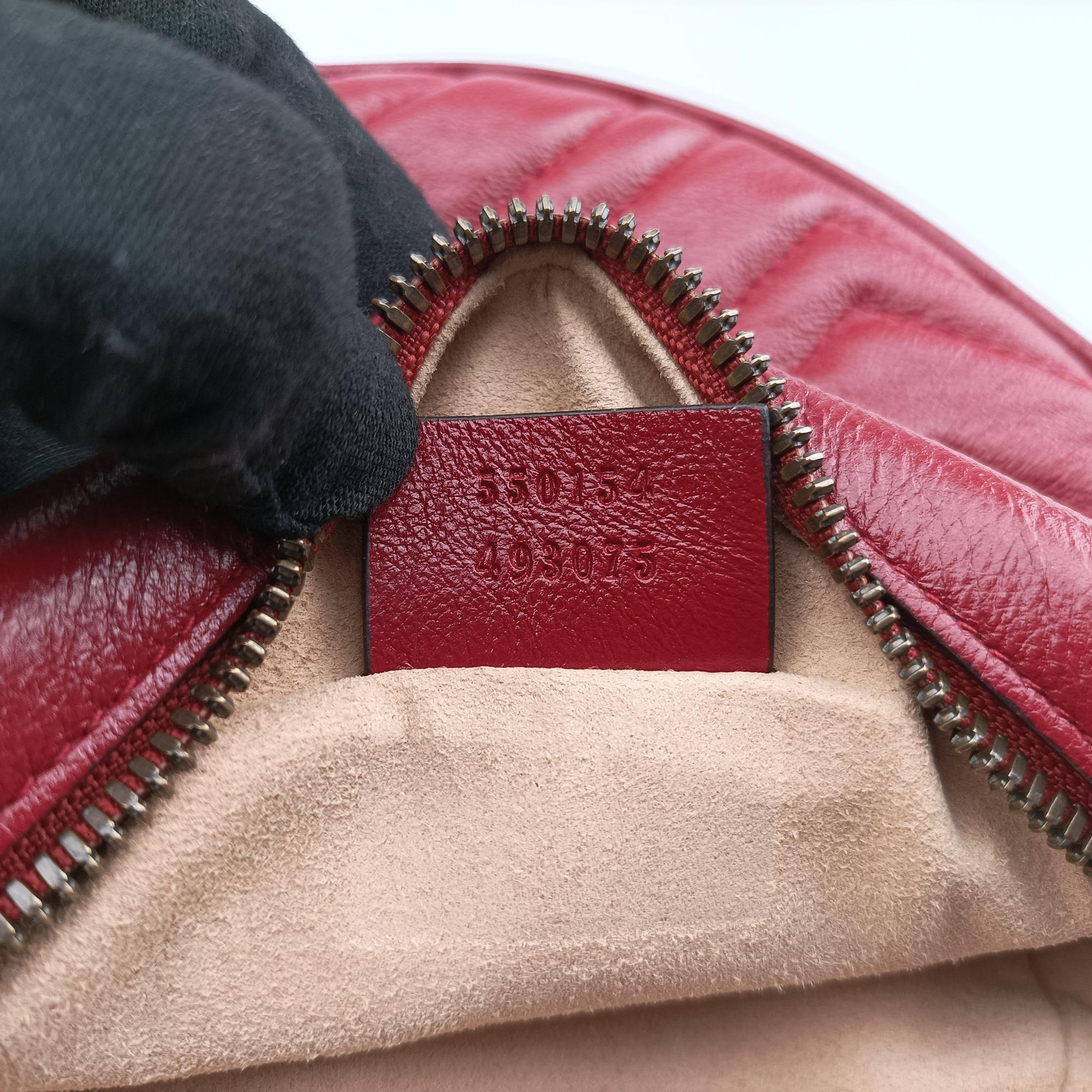 Pre-owned Gucci GG Marmont Red Leather 550154 shoulderbag | stylenewstar