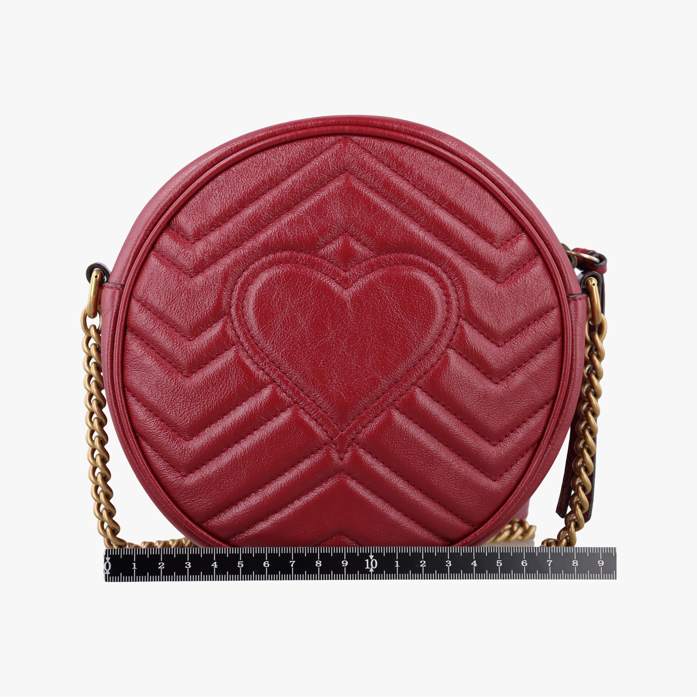 Pre-owned Gucci GG Marmont Red Leather 550154 shoulderbag | stylenewstar