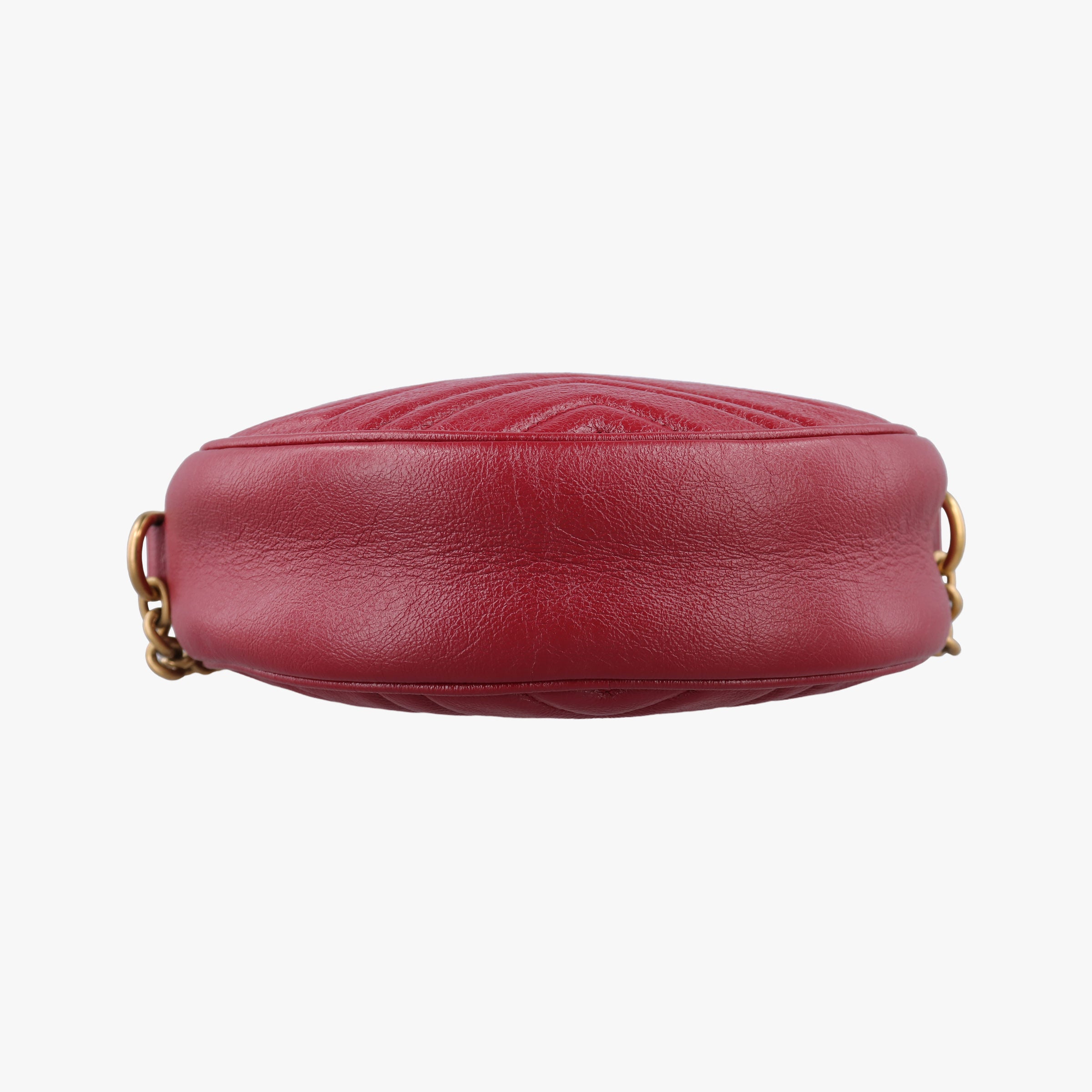 Pre-owned Gucci GG Marmont Red Leather 550154 shoulderbag | stylenewstar